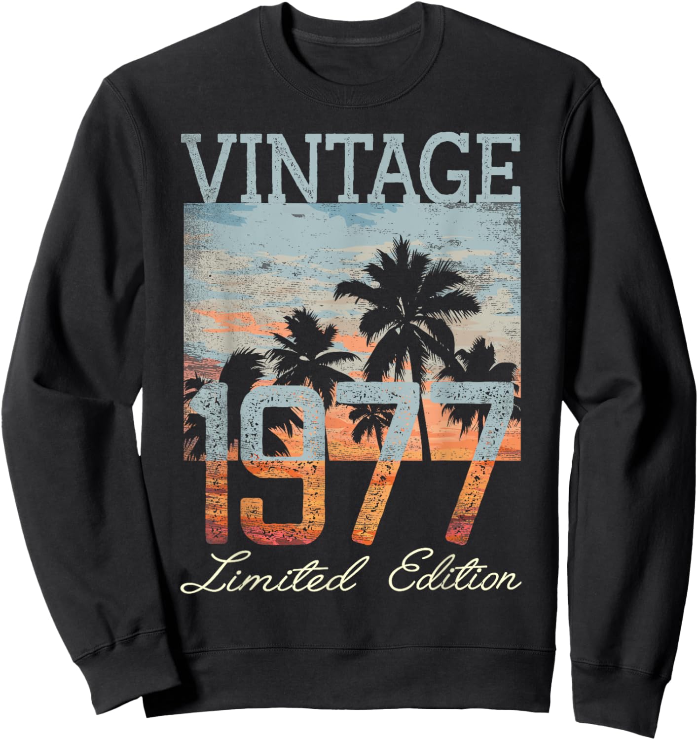 Vintage 1977 Limited Edition 48 Year Old Gifts 48th Birthday Sweatshirt - Sweatshirt | Black
