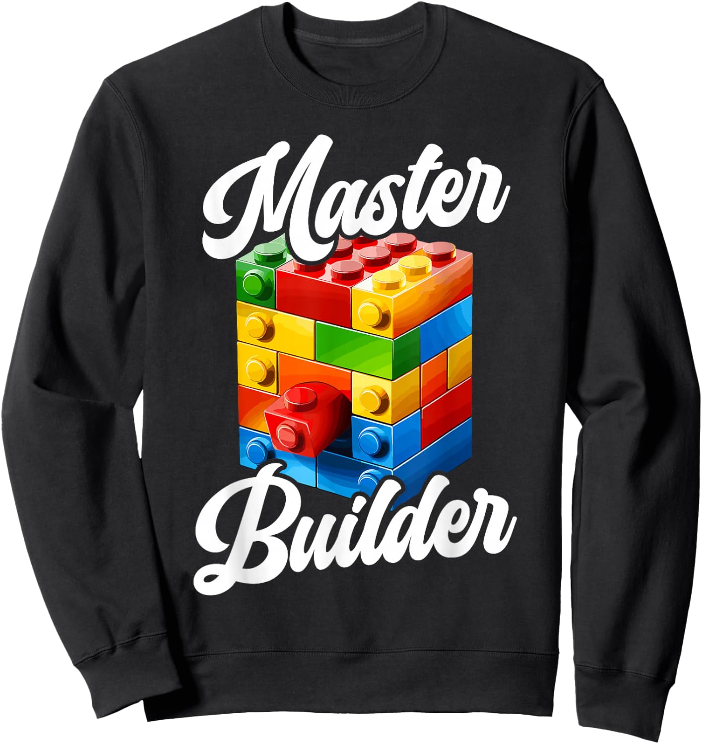 Master Builder Bricks Blocks Play Toys Sweatshirt - Sweatshirt | Black