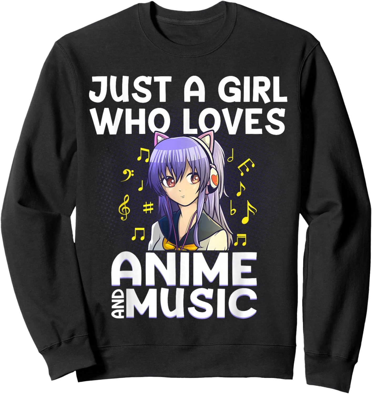 Anime Art Teen Girls Anime Merch Music Anime Lover Small Sweatshirt - Sweatshirt | Black