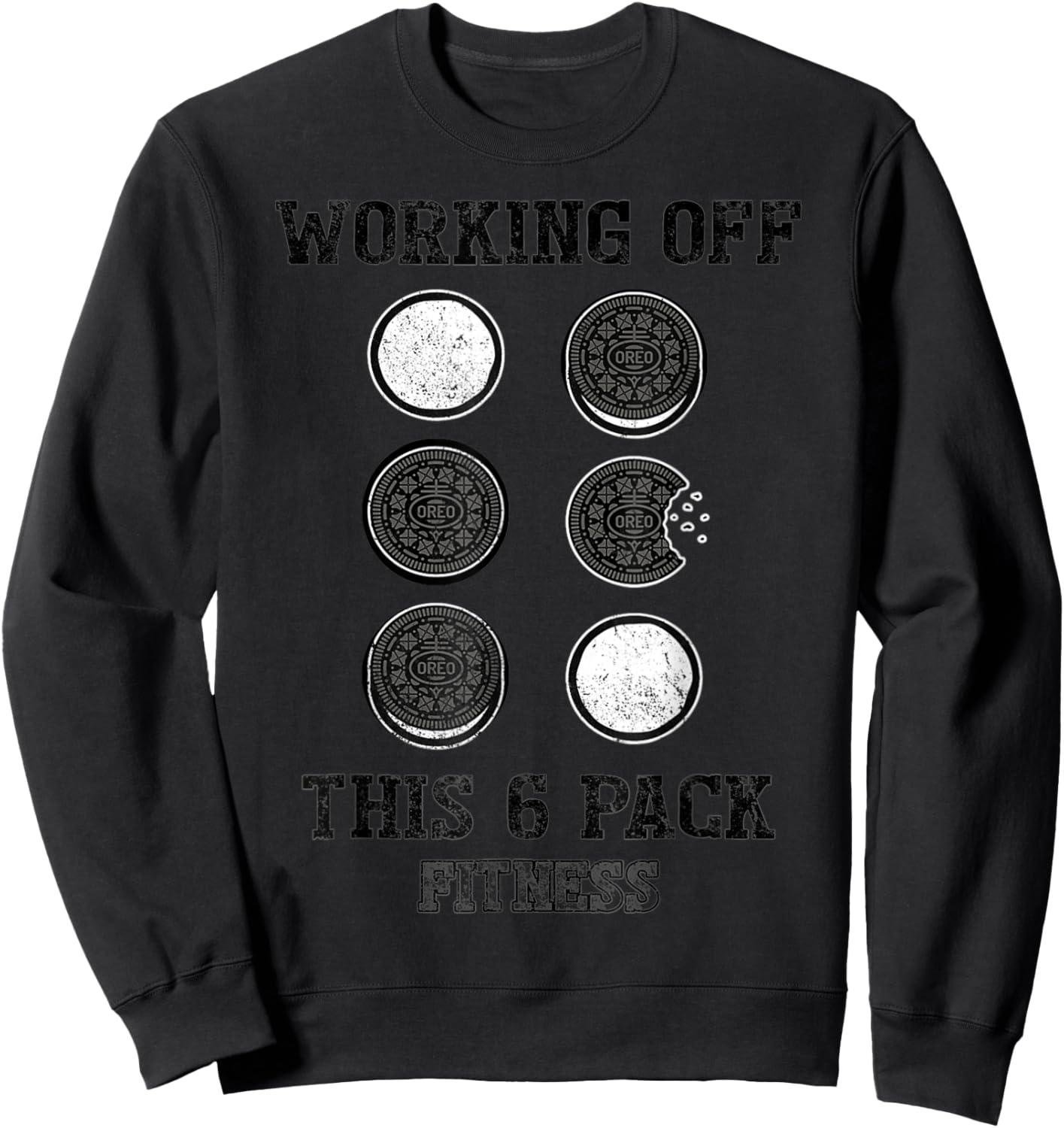Working Off This 6 Pack Fitness Sweatshirt - Sweatshirt | Black