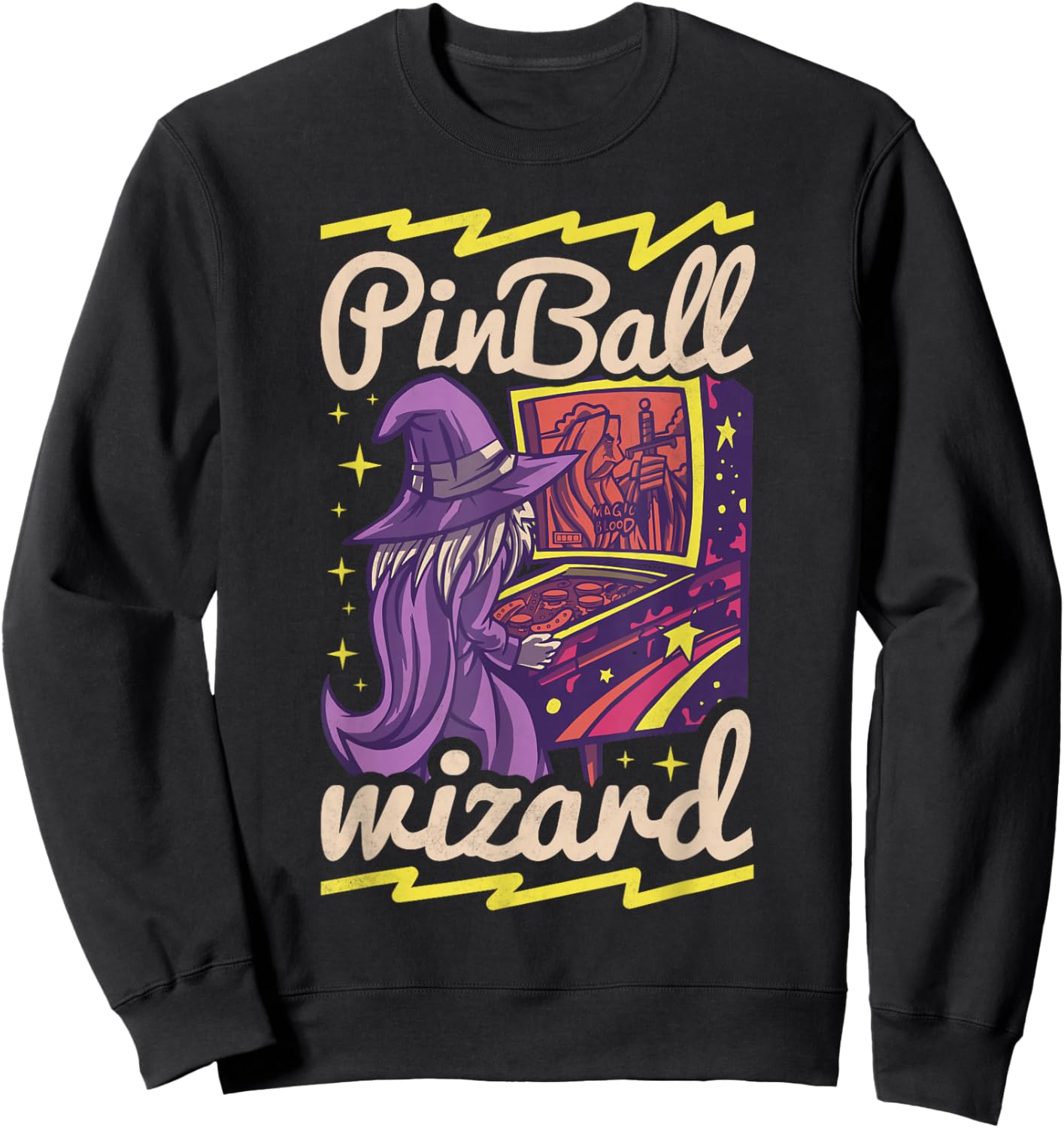 Pinball Wizard, Retro Game Sweatshirt - Sweatshirt | Black