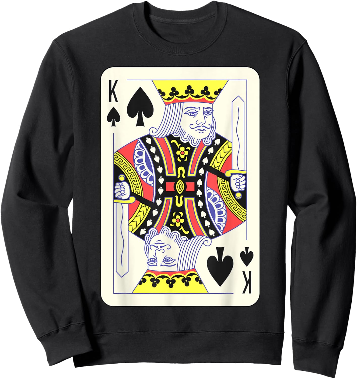 King of Spades Playing Card | Couples Halloween Costume Sweatshirt - Sweatshirt | Black