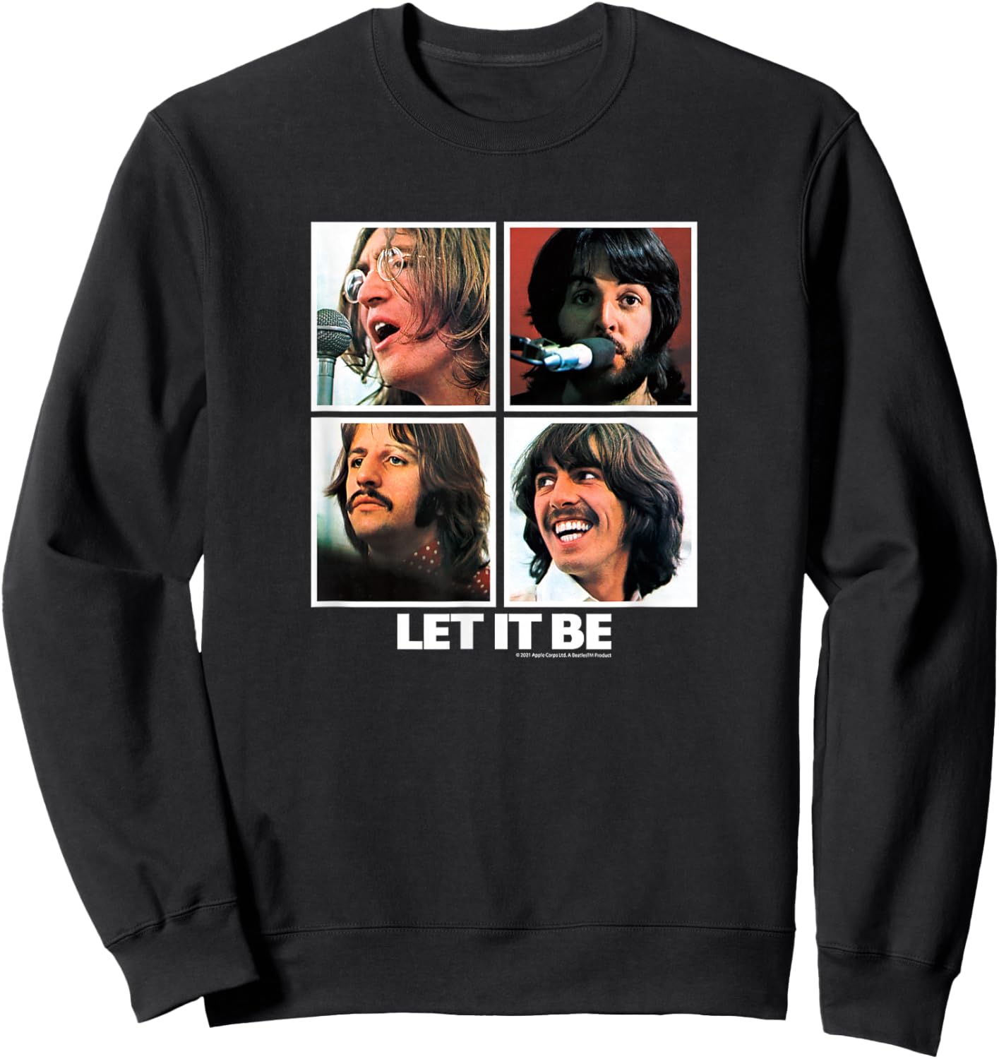 The Beatles Let It Be Square Sweatshirt - Sweatshirt | Black