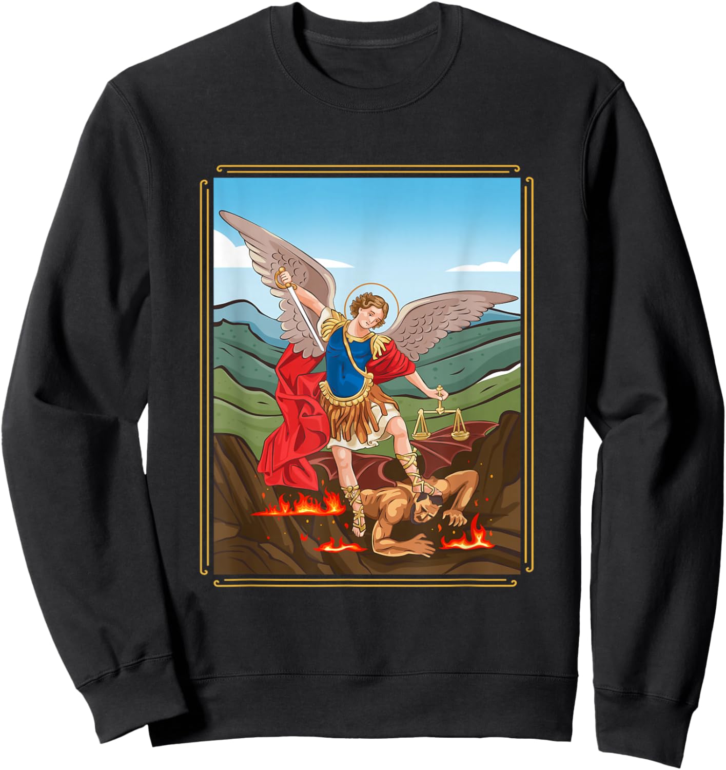 The Holy Archangel Michael Sweatshirt - Sweatshirt | Black