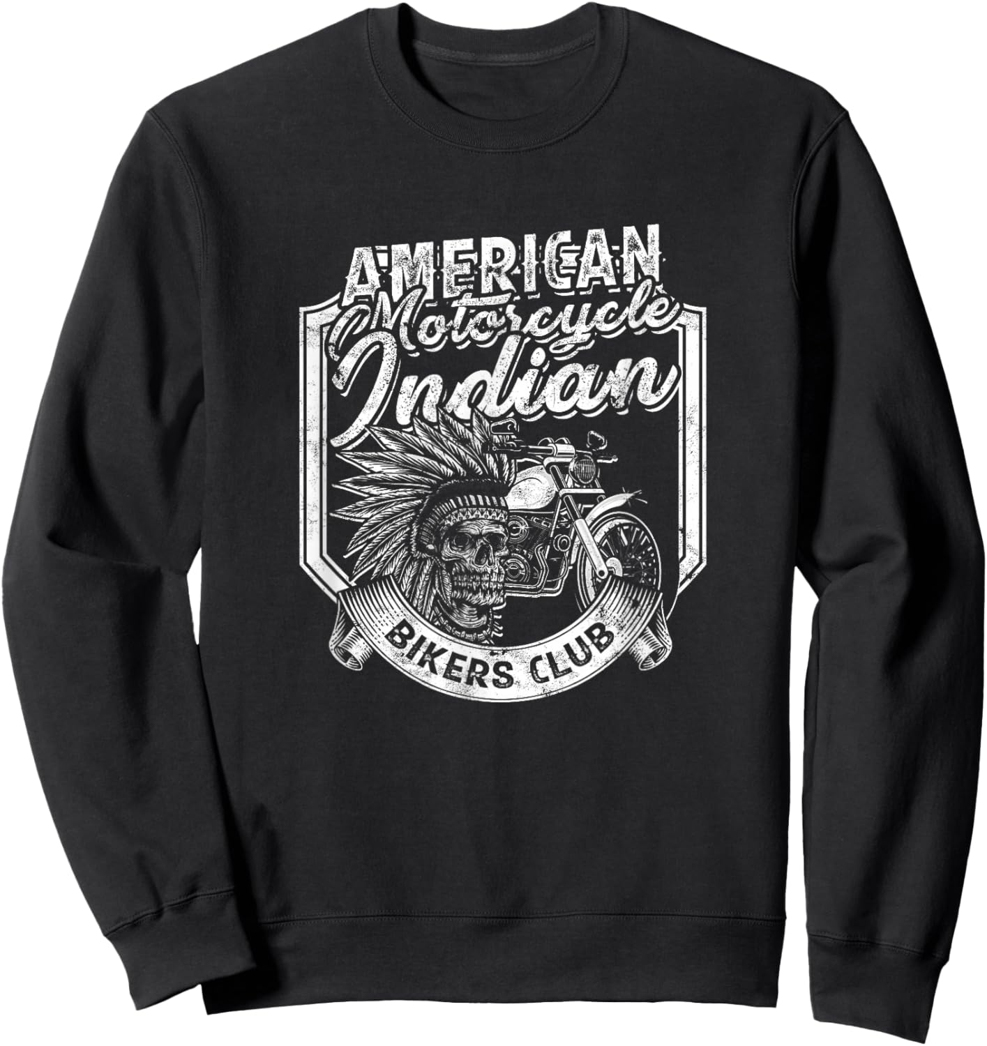 American Motorcycle Indian bikers club - American Indian Sweatshirt - Sweatshirt | Black