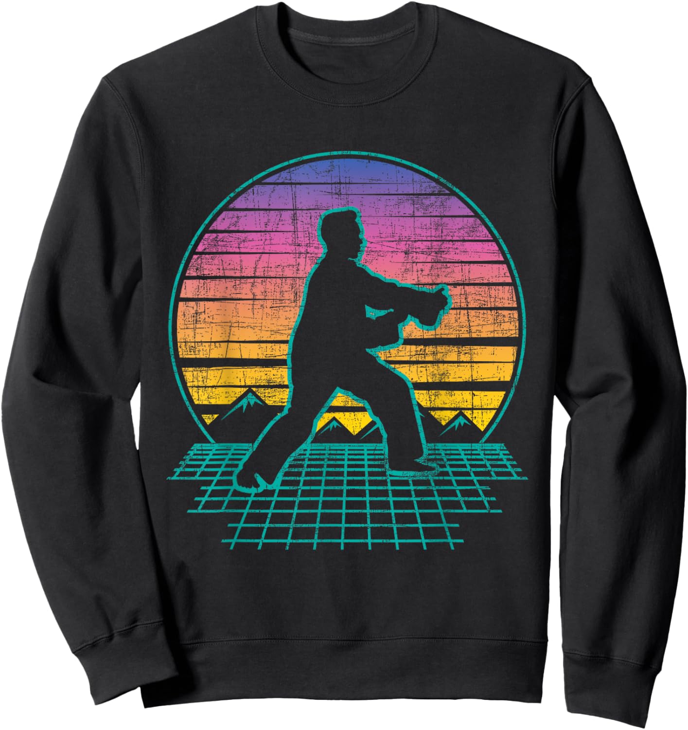 Retro Vintage Martial Arts - Tai Chi Instructor Yin Yang Sweatshirt - Sweatshirt | Black