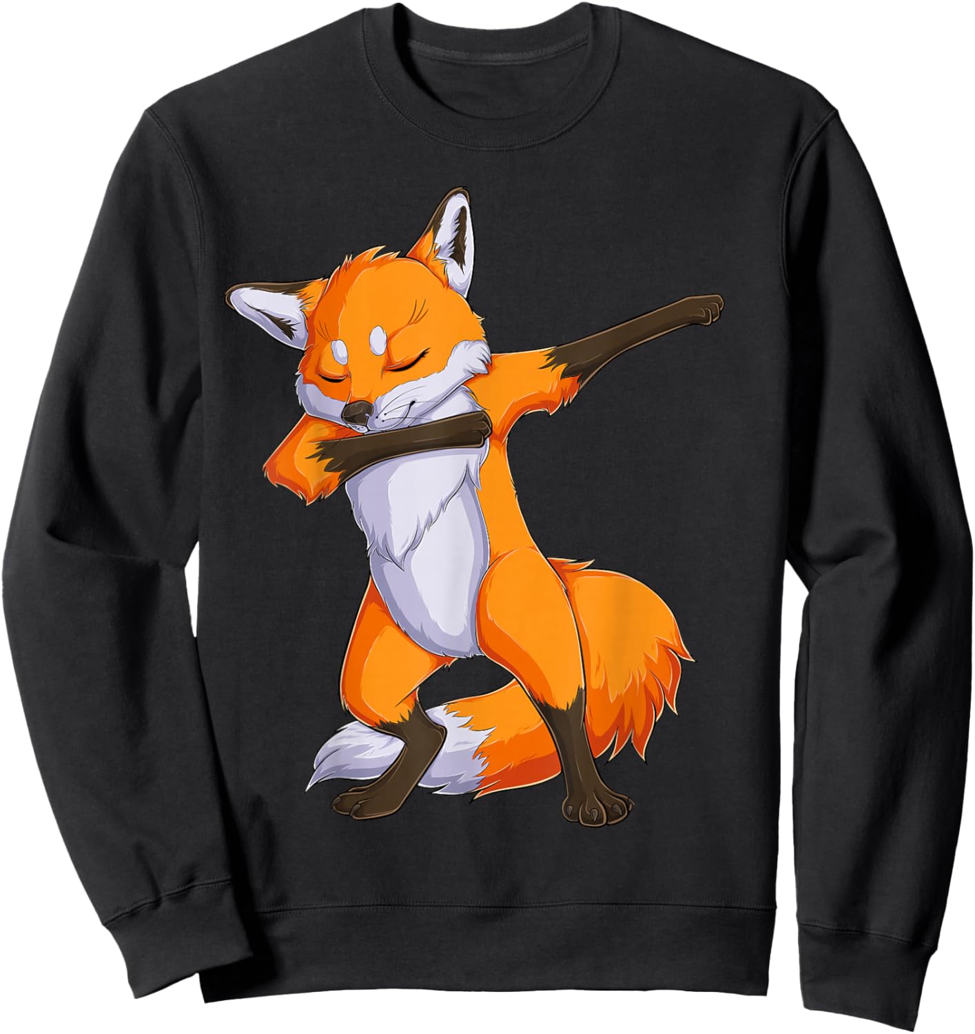 Fox Dabbing Fox Funny Animal Foxes Lover Boys Girls Kids Men Small Sweatshirt - Sweatshirt | Black