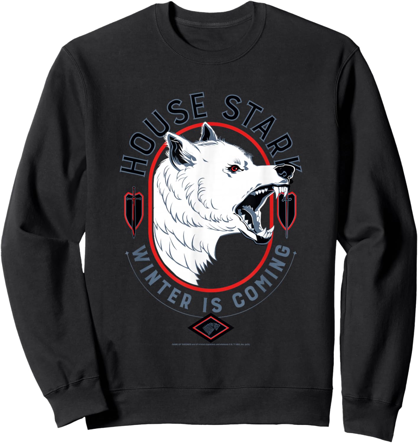 Game of Thrones House Stark Winter is Coming Sweatshirt - Sweatshirt | Black