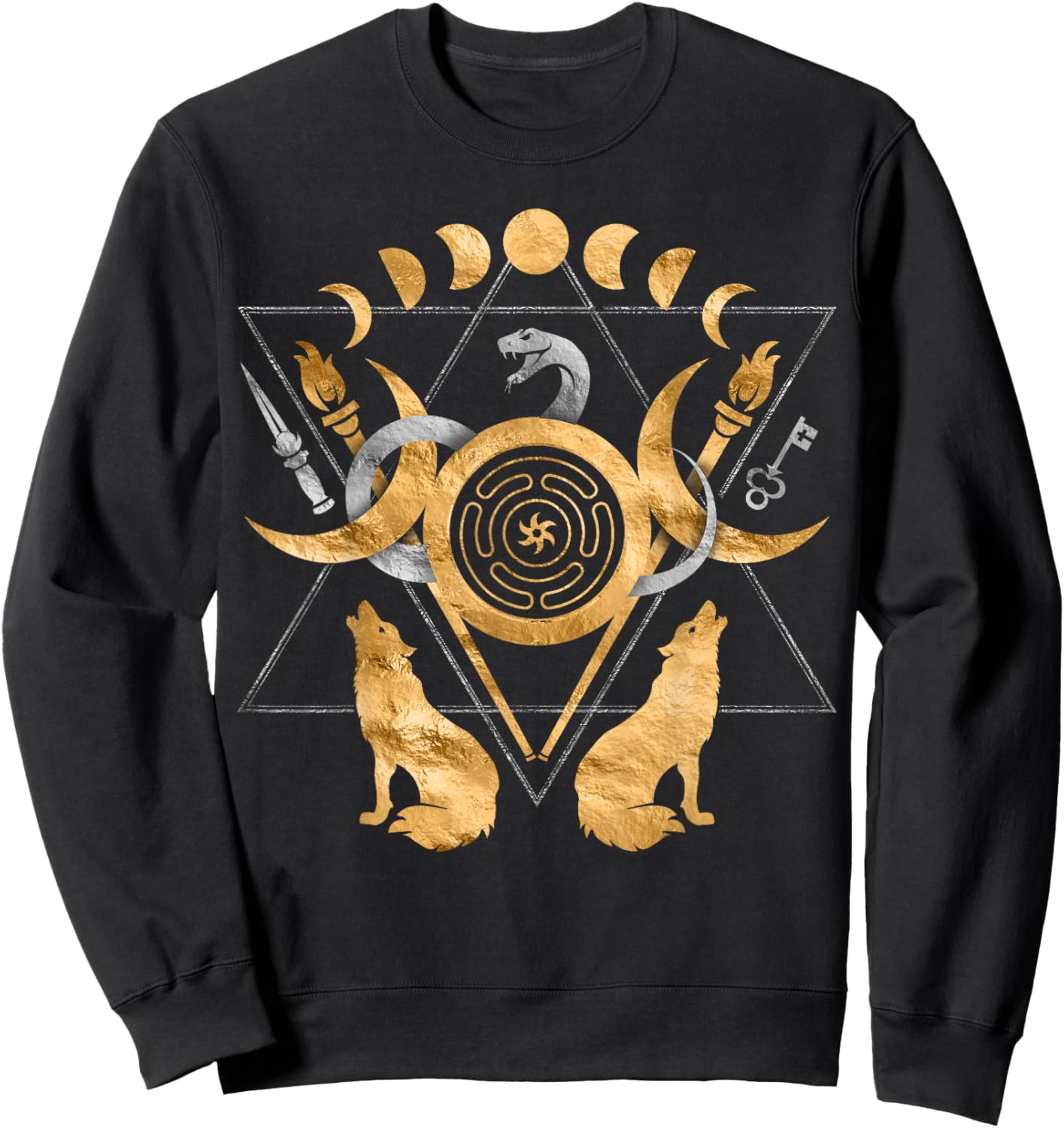 Symbols of Hecate Ornament Sweatshirt - Sweatshirt | Black