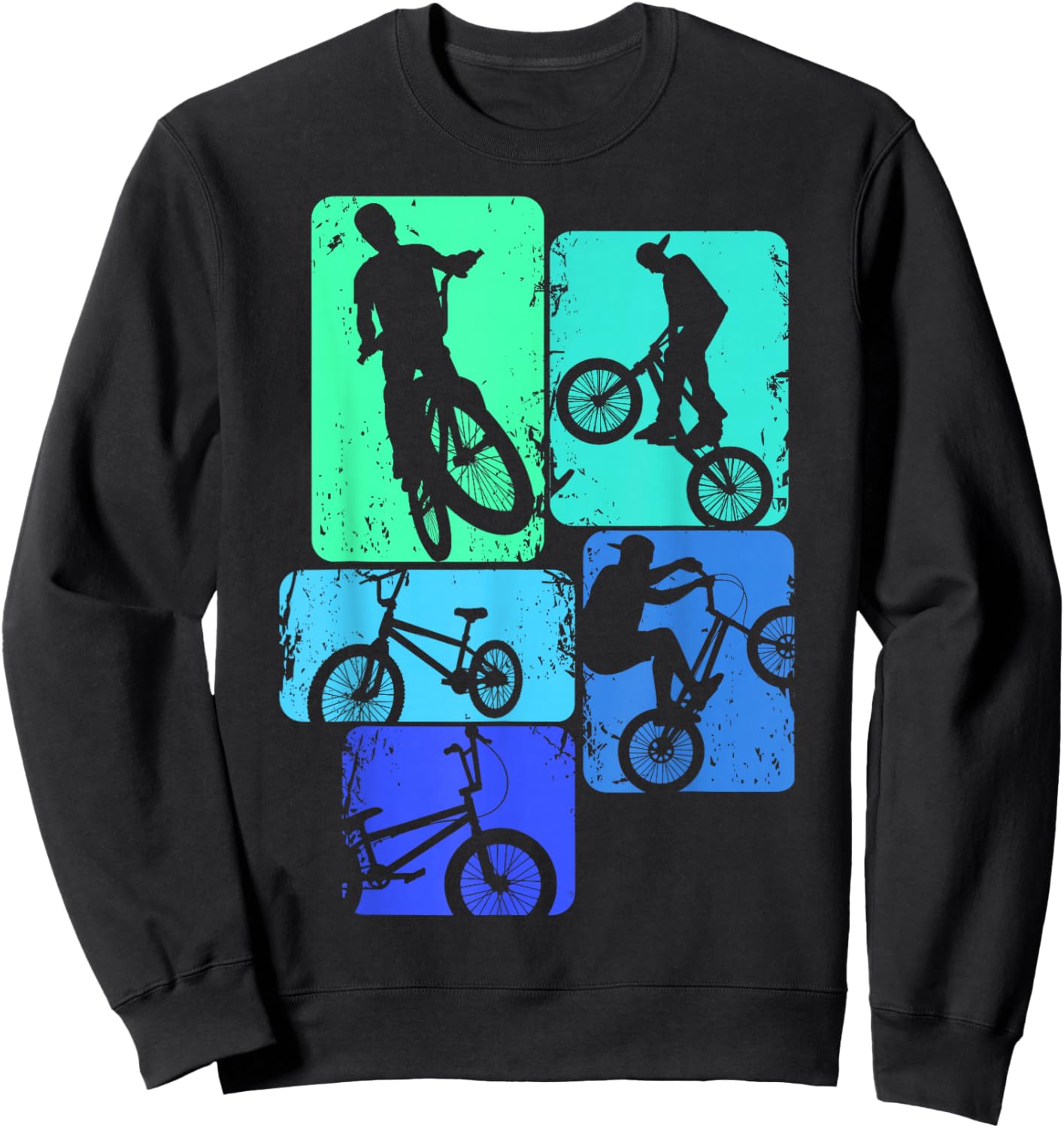 BMX Bike Bicycle Stunt Racing Kids Boys Sweatshirt - Sweatshirt | Black