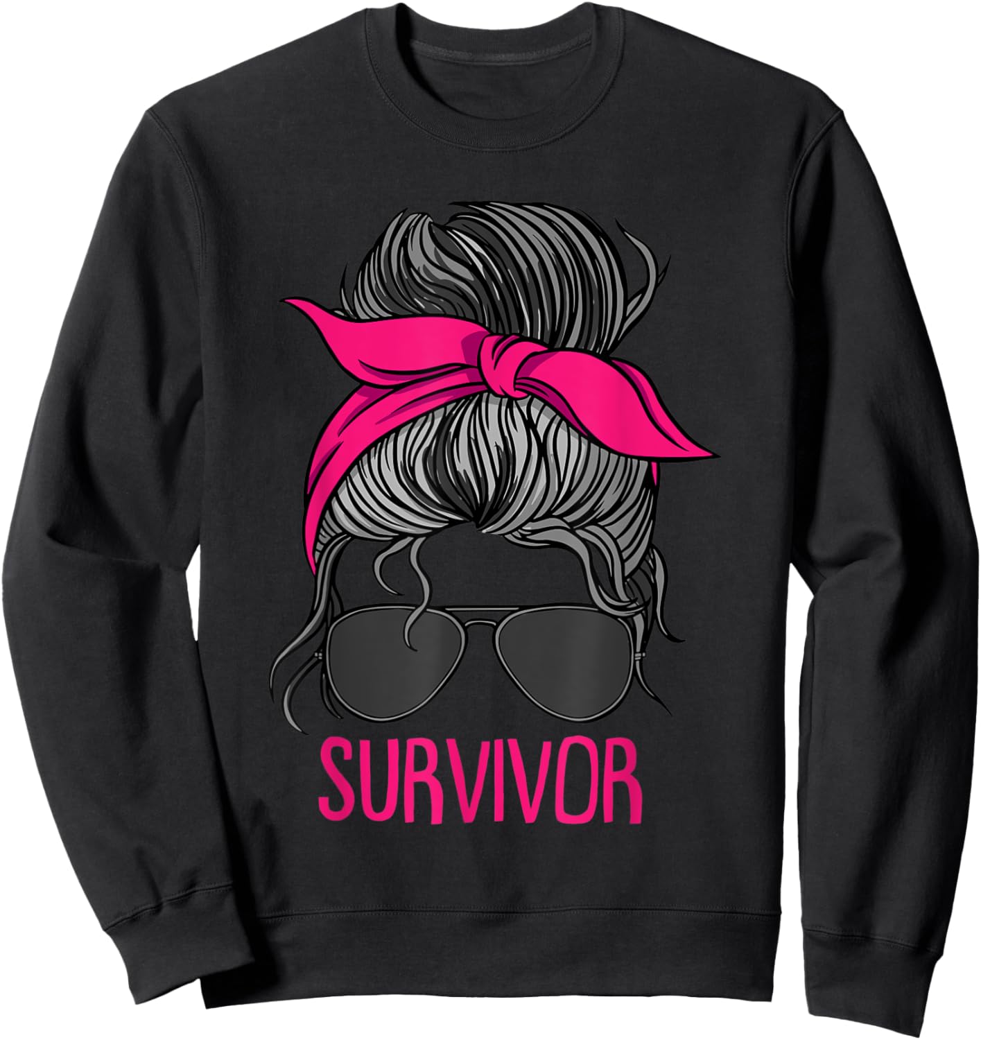 Breast Cancer Survivor Breast Cancer Sweatshirt - Sweatshirt | Black