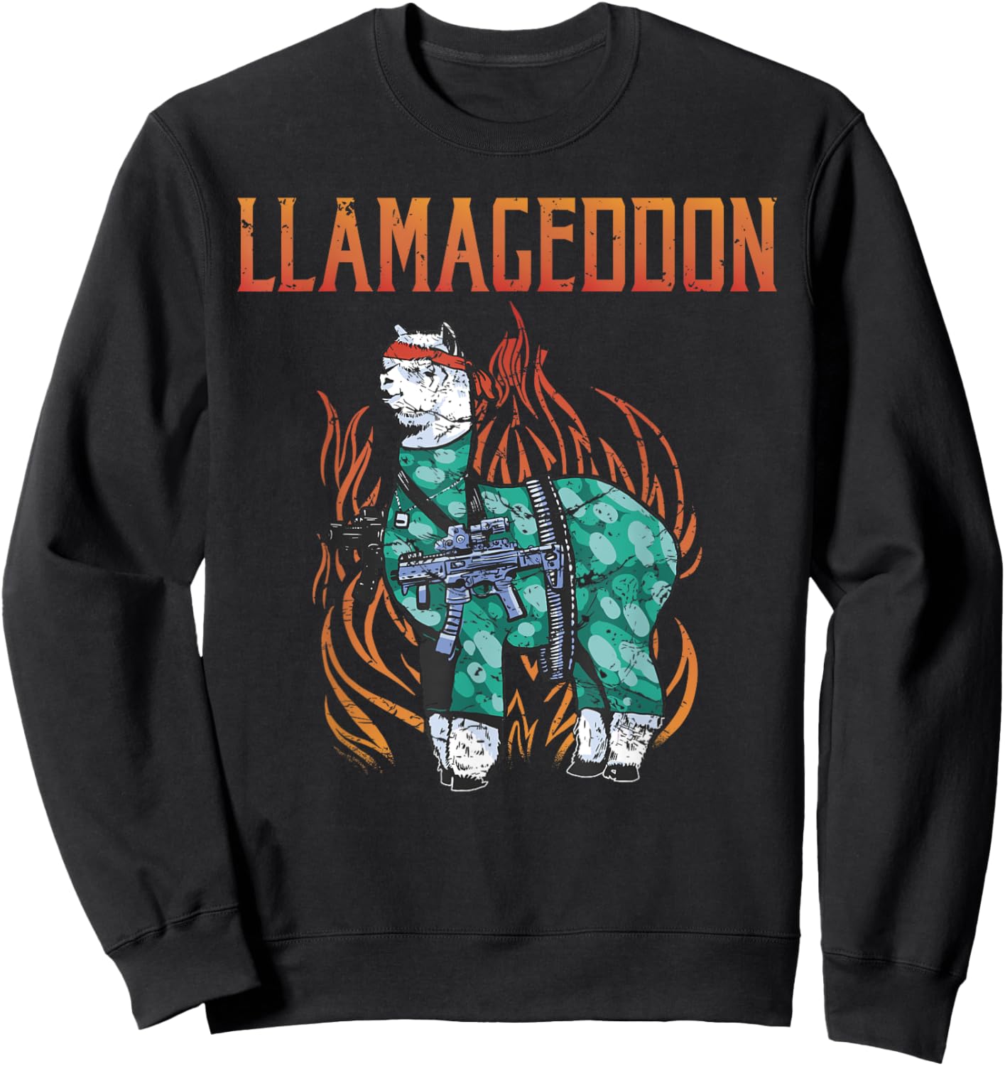 Llamageddon Alpaca Llama Lover Sweatshirt - Sweatshirt | Black