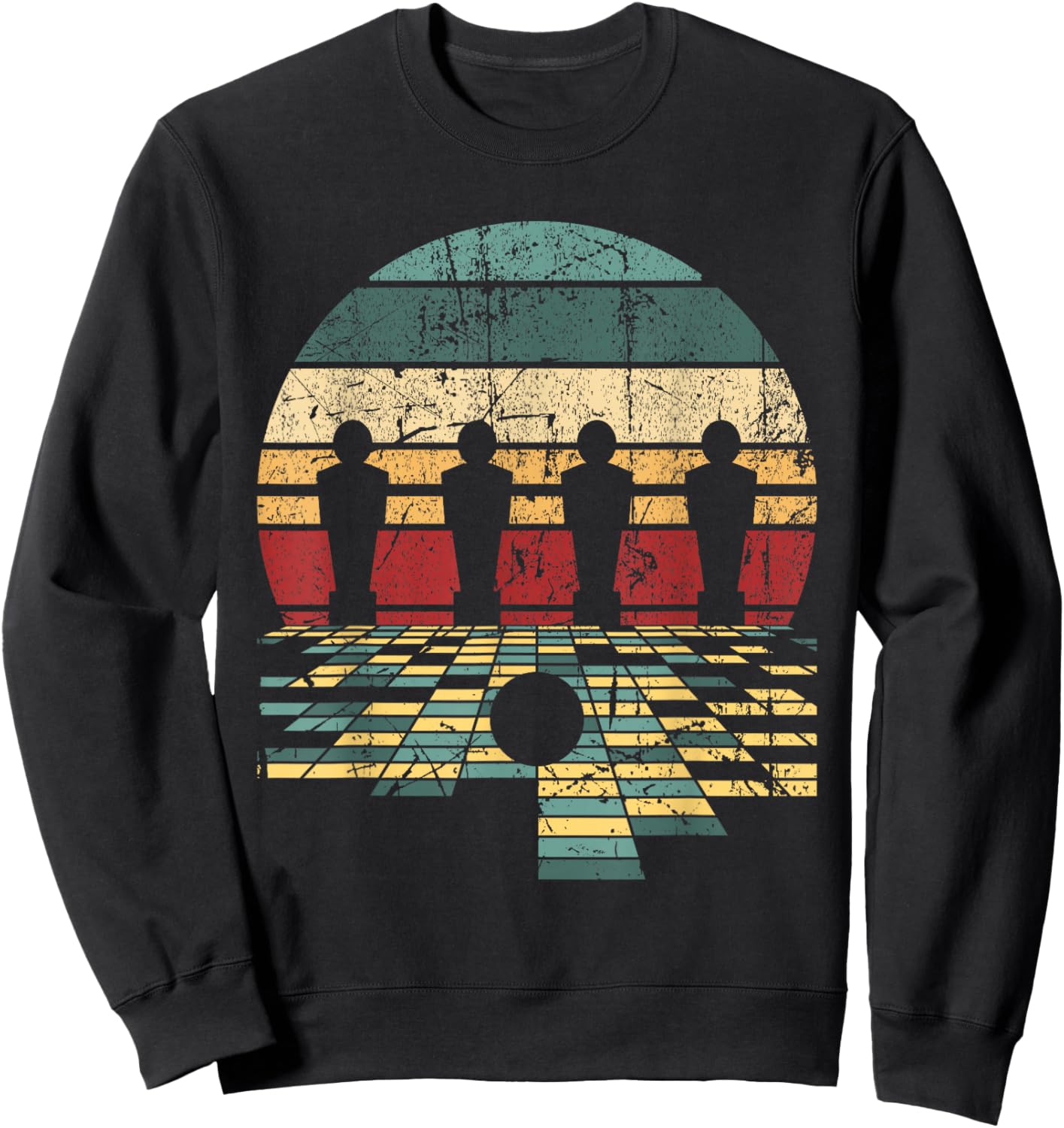 Retro Vintage Foosball Player Table Football Table Soccer Sweatshirt - Sweatshirt | Black