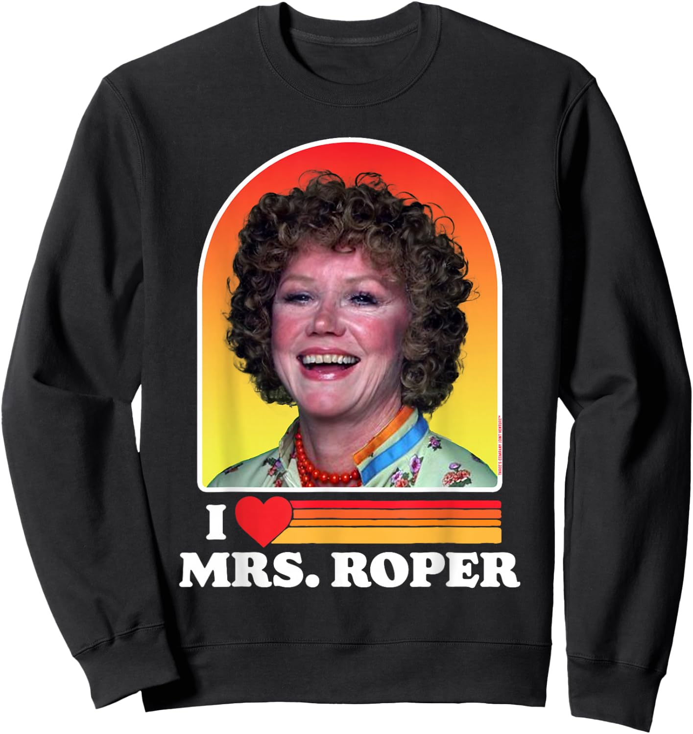 I Love Mrs Roper Helen Roper Three's Company Retro Sweatshirt - Sweatshirt | Black