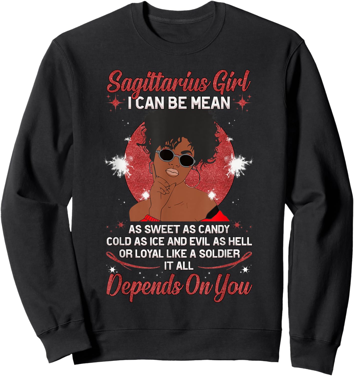 Black Pride Melanin Sagittarius I can Be Mean Sweatshirt - Sweatshirt | Black