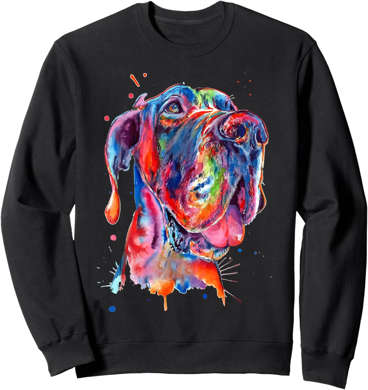 Great Dane Splash Art Dane Sweatshirt - Sweatshirt | Black