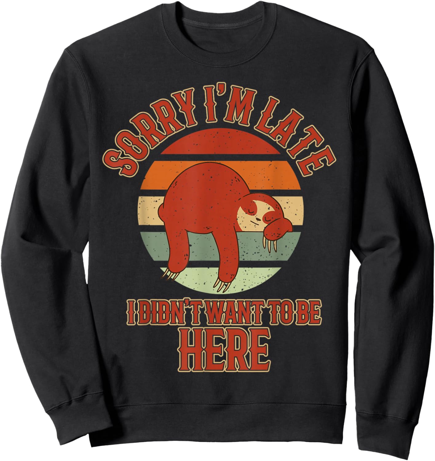 Sleepy sloth lazy animal forest jungle mammal sloth Sweatshirt - Sweatshirt | Black
