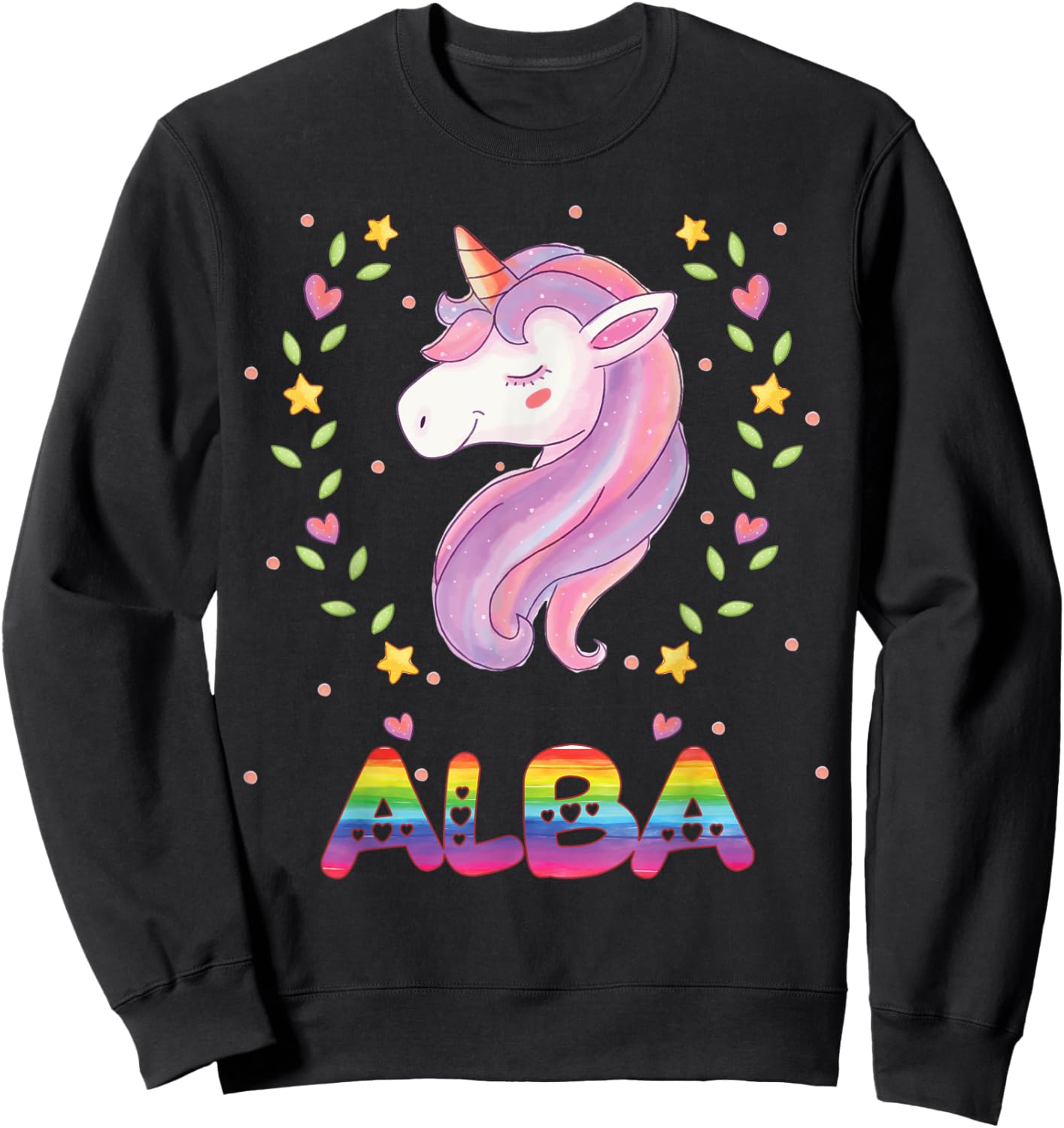 Alba T Shirt Gift Girls Named Alba Sweatshirt - Sweatshirt | Black
