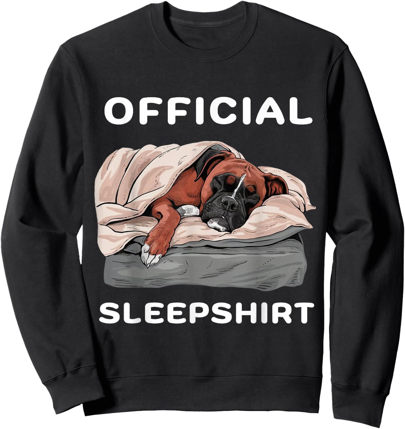 Boxer Dog Lover Official Sleepshirt Pyjamas Sweatshirt - Sweatshirt | Black
