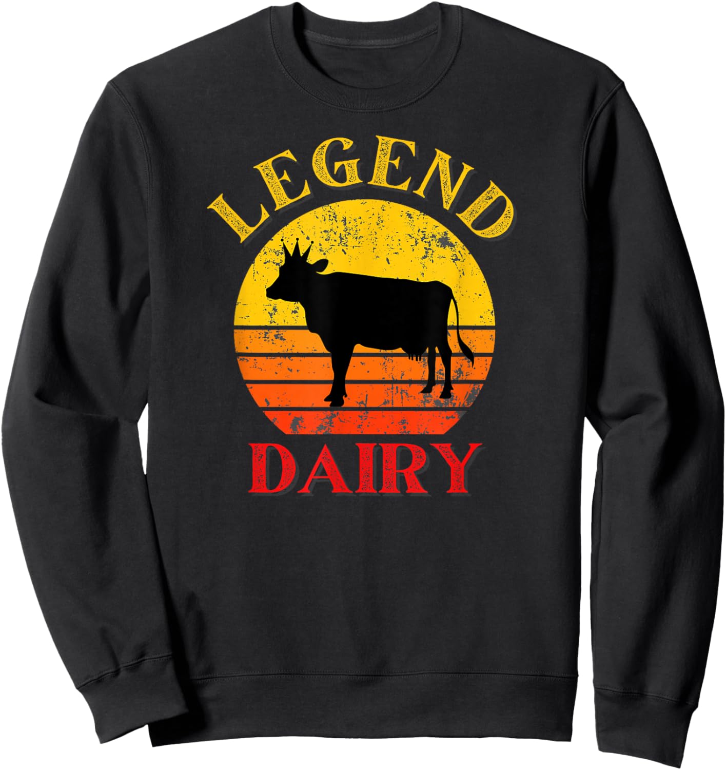 Legend Dairy Cow A Legend on the Farm Sweatshirt - Sweatshirt | Black