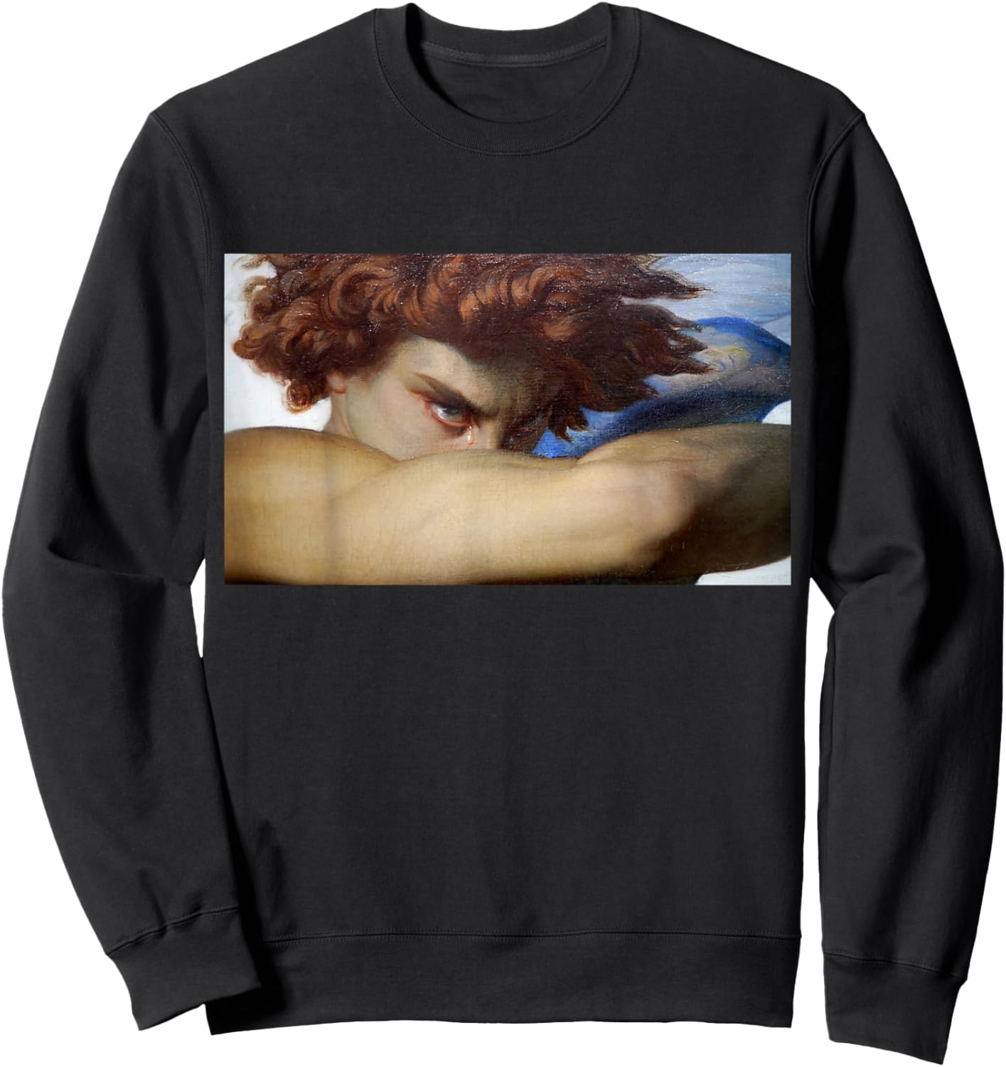 Fallen Angel Alexandre Cabanel Renaissance Aesthetic Sweatshirt - Sweatshirt | Black