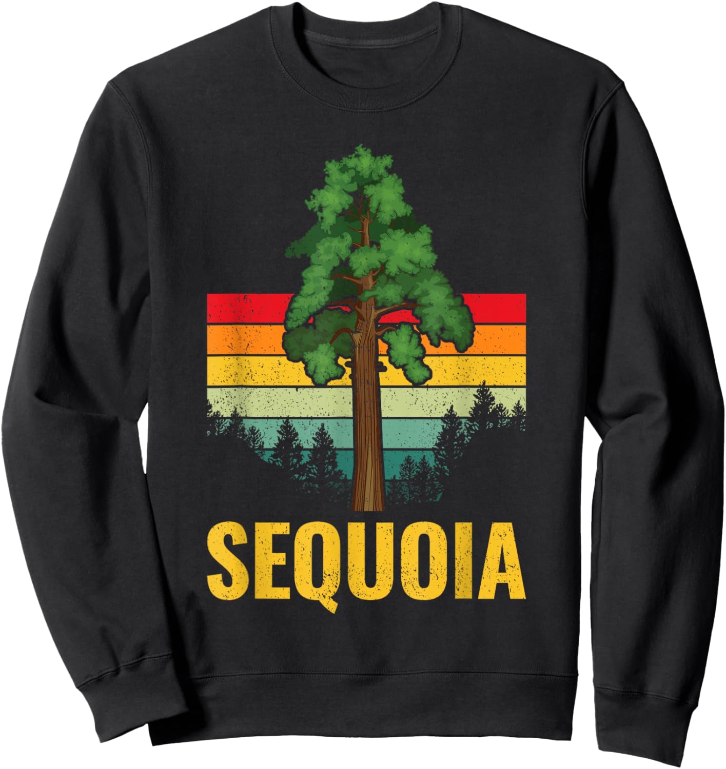 Sequoia US National Park California Vintage Gift Sweatshirt - Sweatshirt | Black