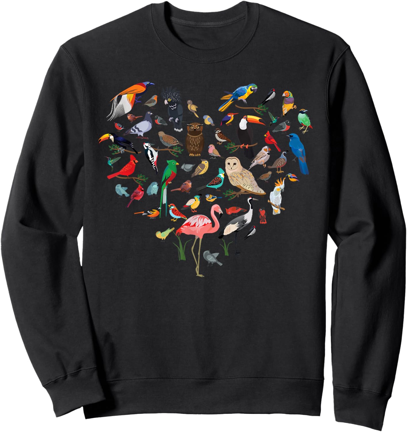 Bird Heart - Birding Bird Watching Birder Bird Watcher Sweatshirt - Sweatshirt | Black