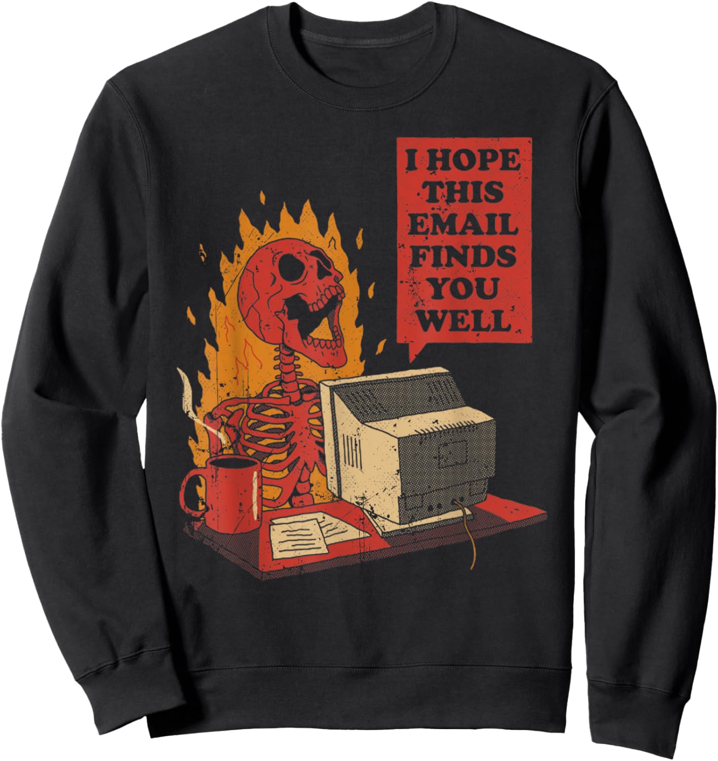 Vintage You Got Mail - You Have One Unread Message Sweatshirt - Sweatshirt | Black