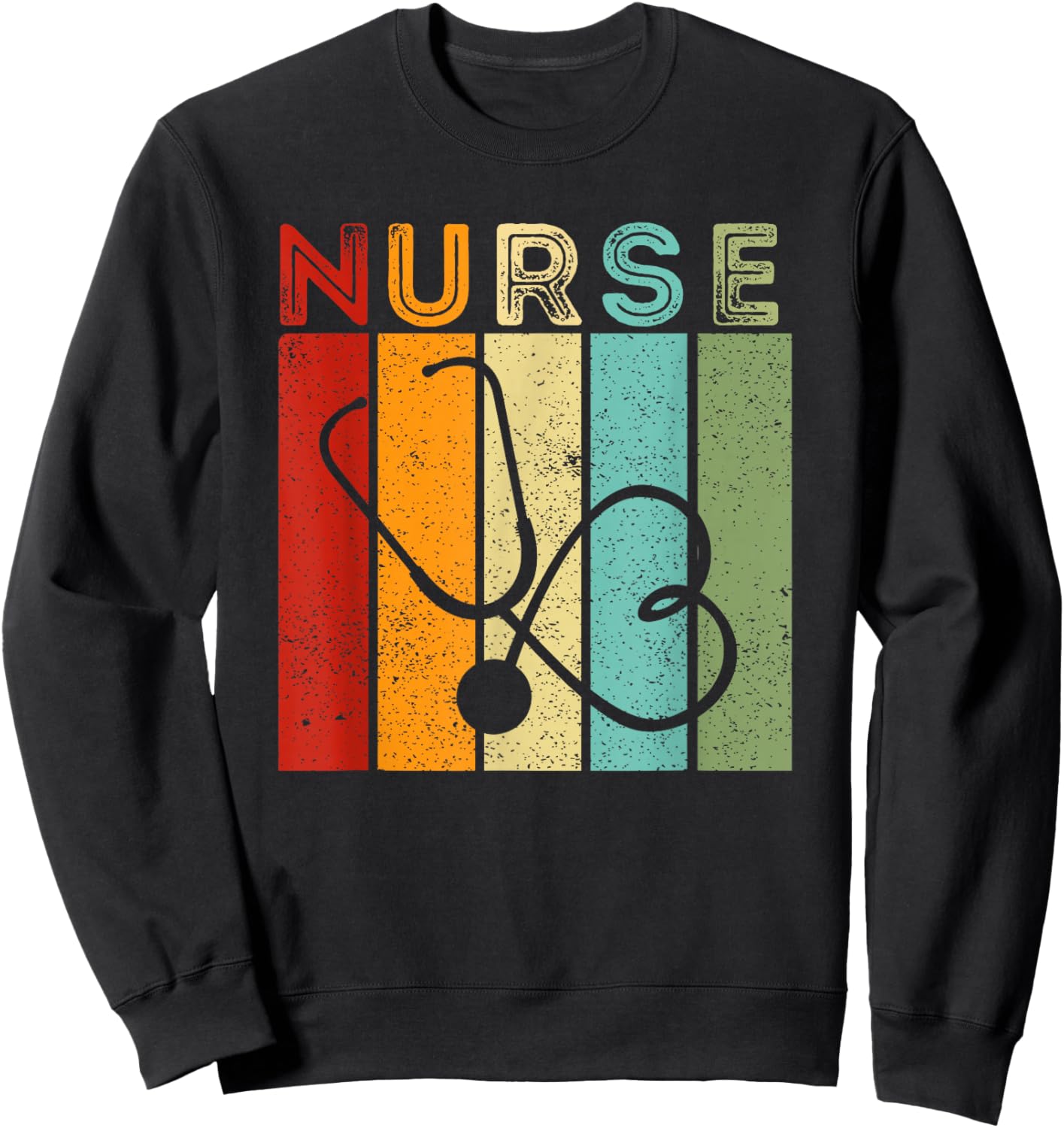 Funny Medical Practitioners Doctor Nurse Gifts Vintage Nurse Retro RN Nursing Student Graduation Men Women Sweatshirt - Sweatshirt | Black