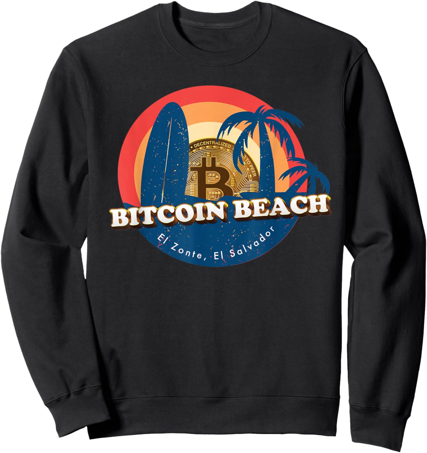 Bitcoin Beach, El Zonte, El Salvador Sweatshirt - Sweatshirt | Black