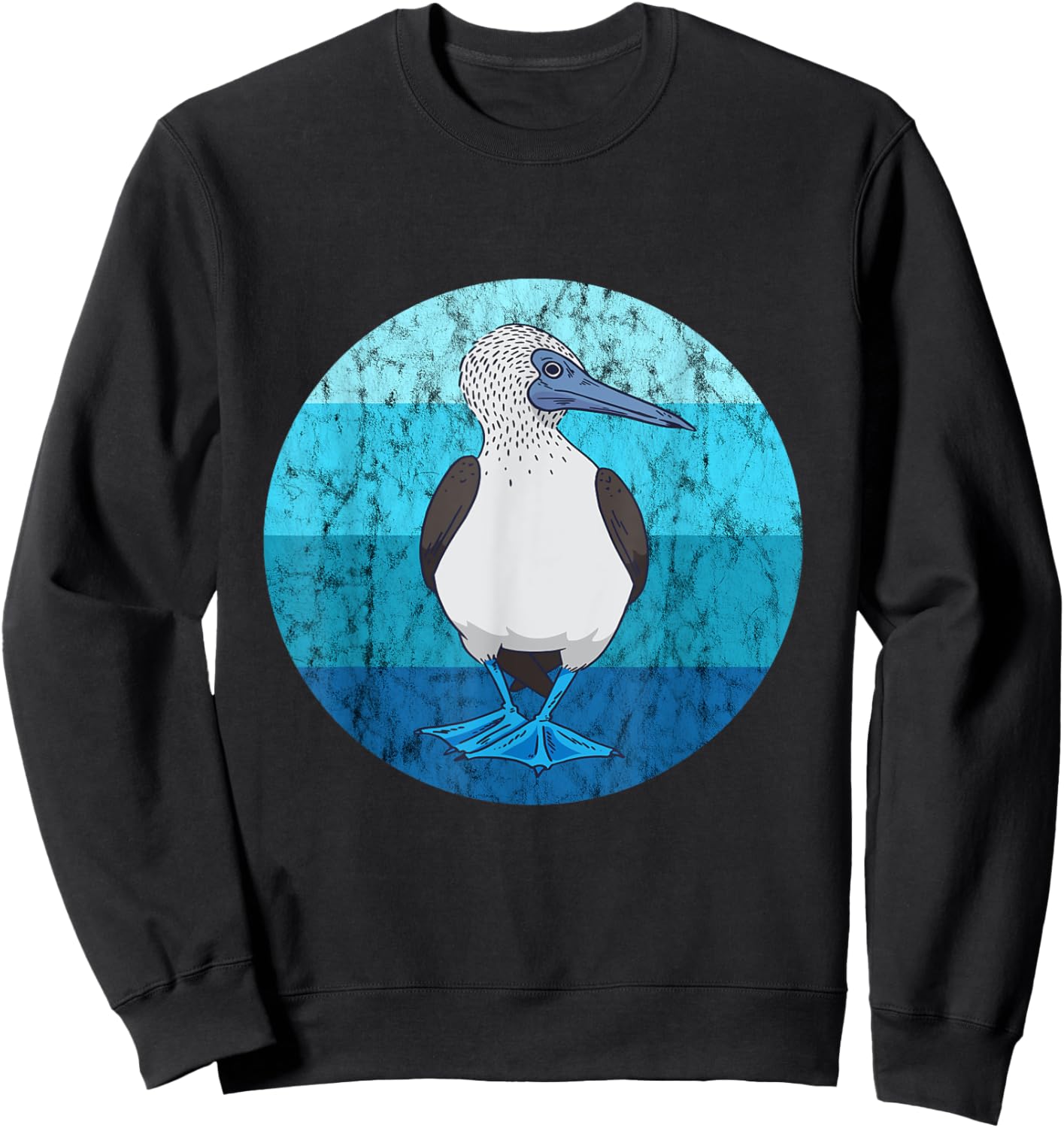 Blue-footed boobies boobies bird lovers retro vintage water Sweatshirt - Sweatshirt | Black