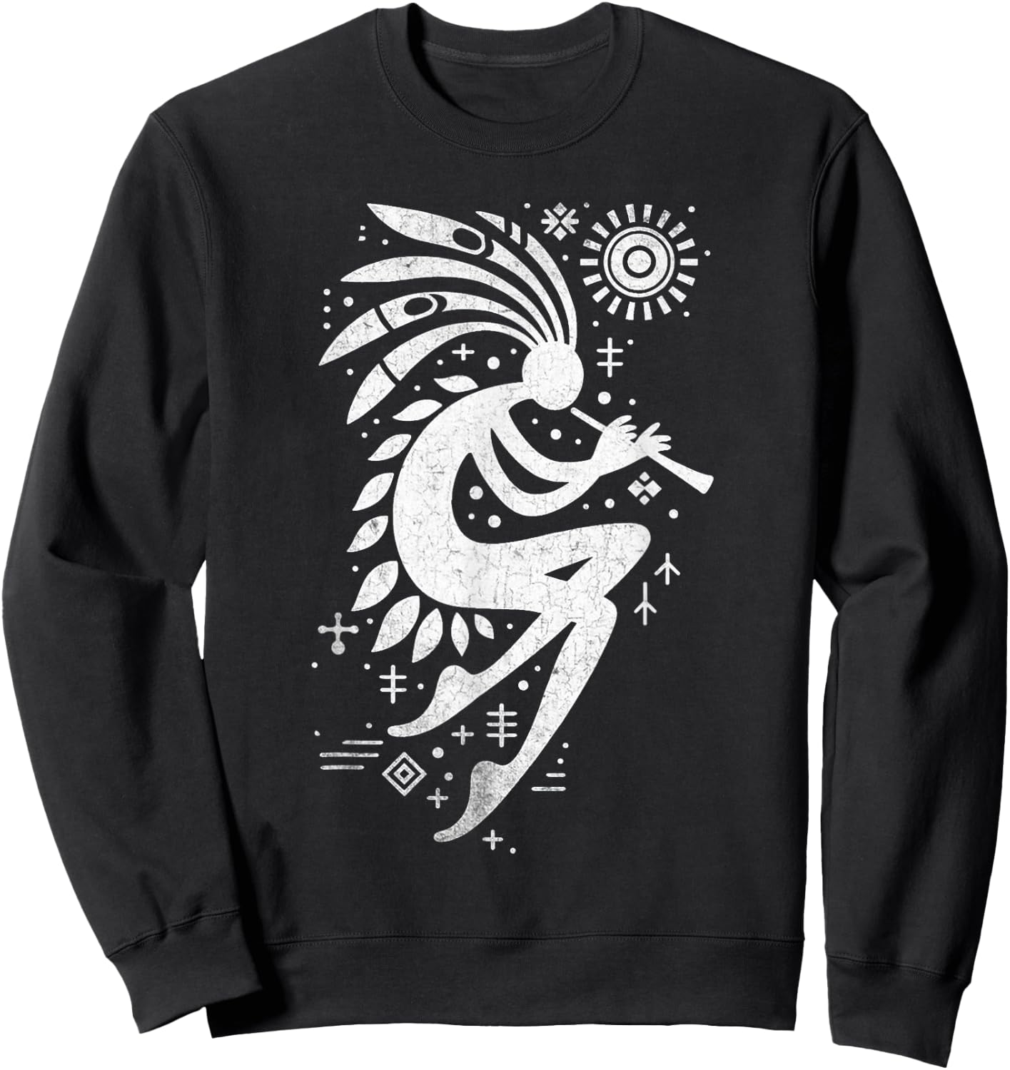 Kokopelli Native American Women Kids Kokopelli Sweatshirt - Sweatshirt | Black