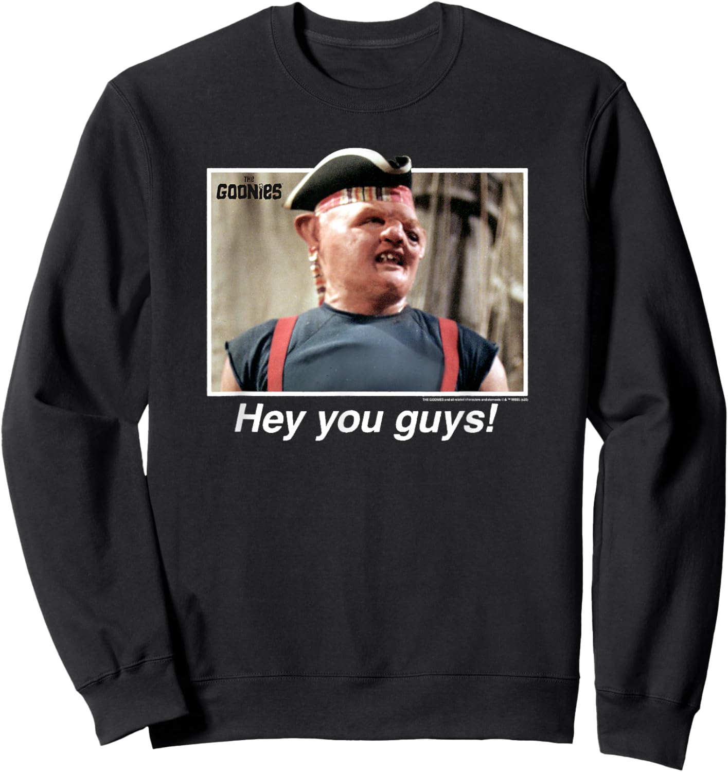 The Goonies Sloth Hey You Guys Quote Sweatshirt - Sweatshirt | Black