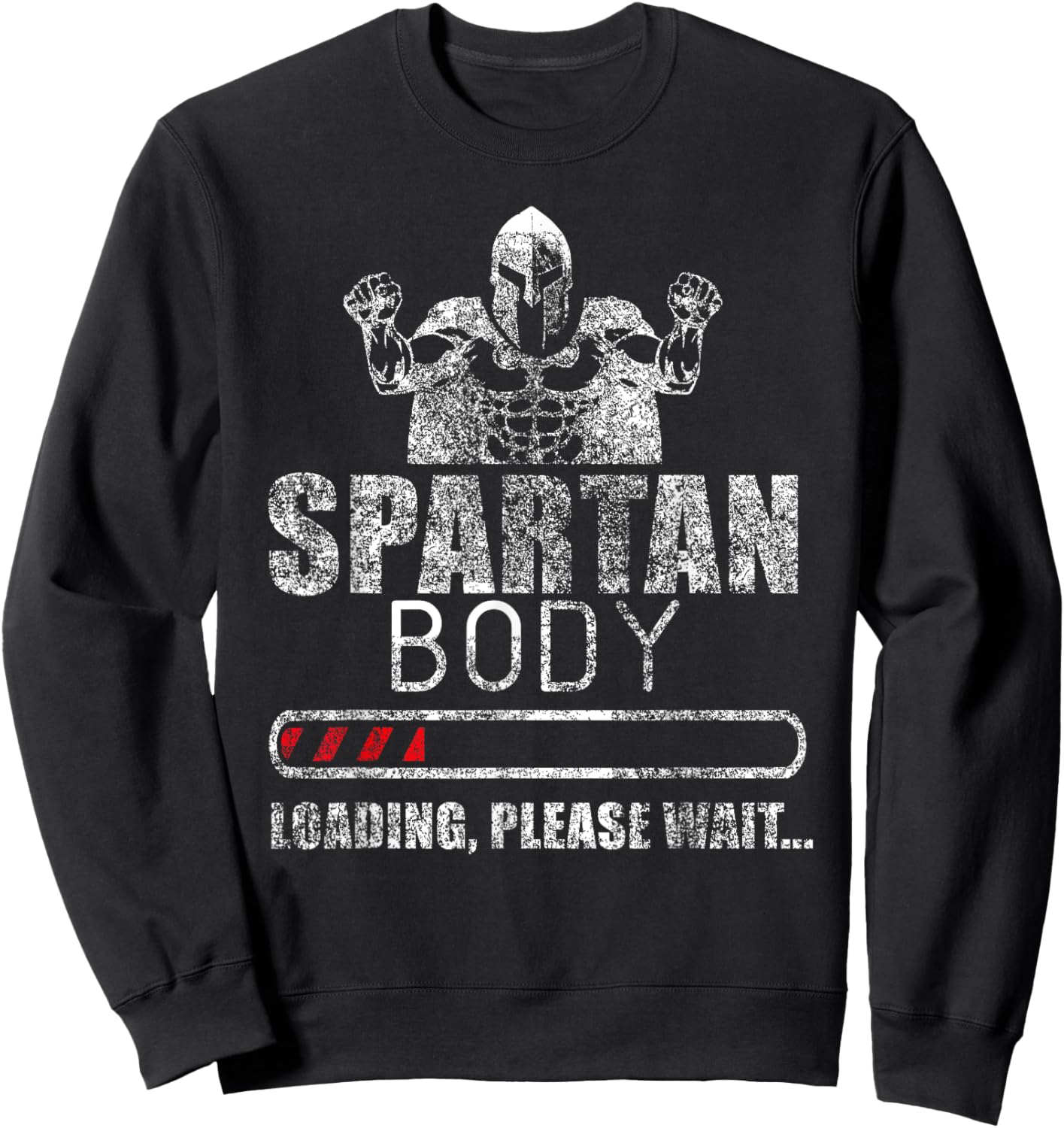 spartan body gym loading muscles funny cool Leg day Sweatshirt - Sweatshirt | Black