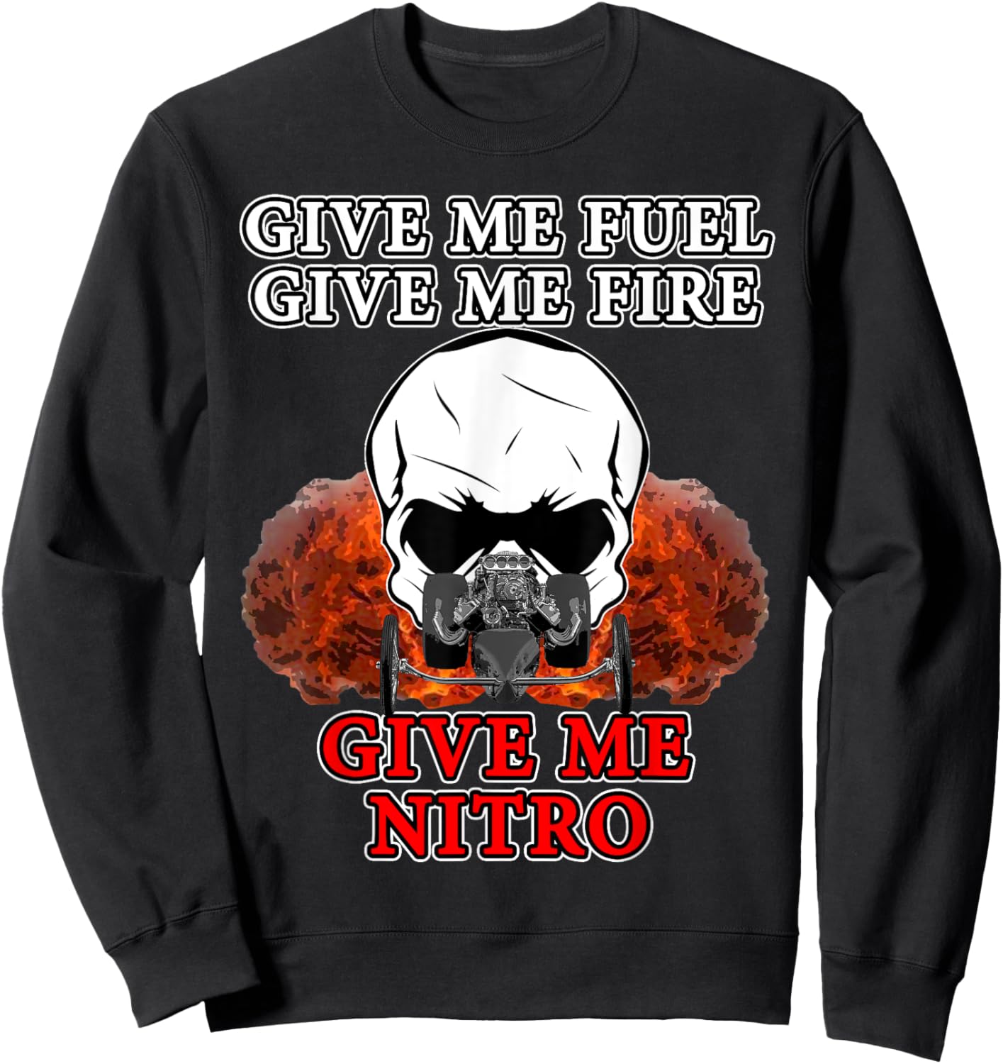 Nitro Drag Racing Top Fuel Dragsters Sweatshirt - Sweatshirt | Black