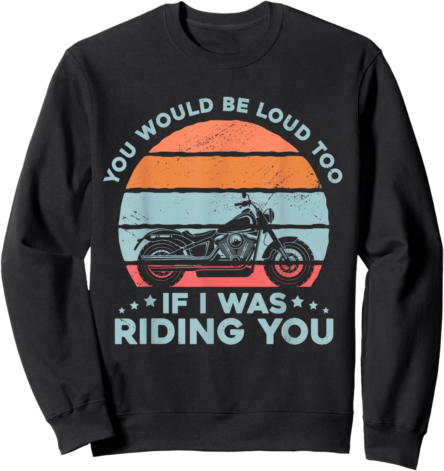 Motorcyclist Biker Motorcycle Sweatshirt - Sweatshirt | Black