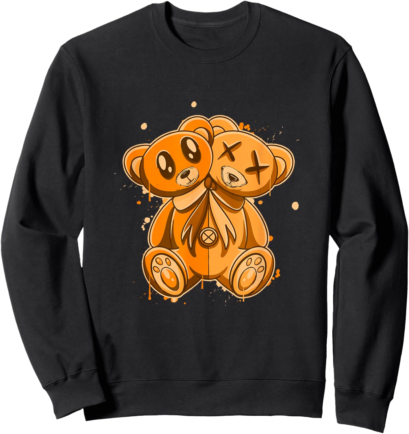 Orange I'm My own Evil Twin Orange Color Graphic Sweatshirt - Sweatshirt | Black