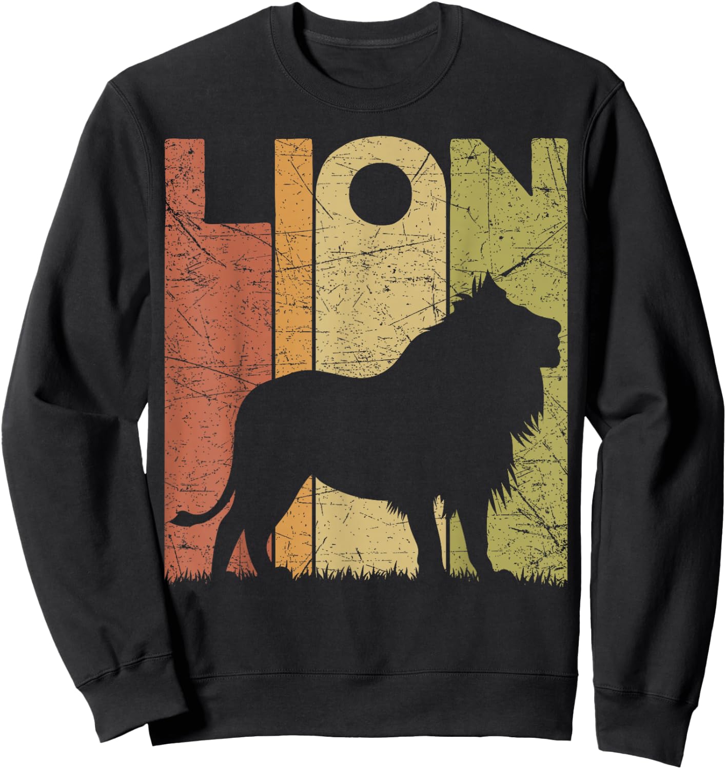 Lion Vintage Zookeeper Retro Lion Zookeeping Sweatshirt - Sweatshirt | Black