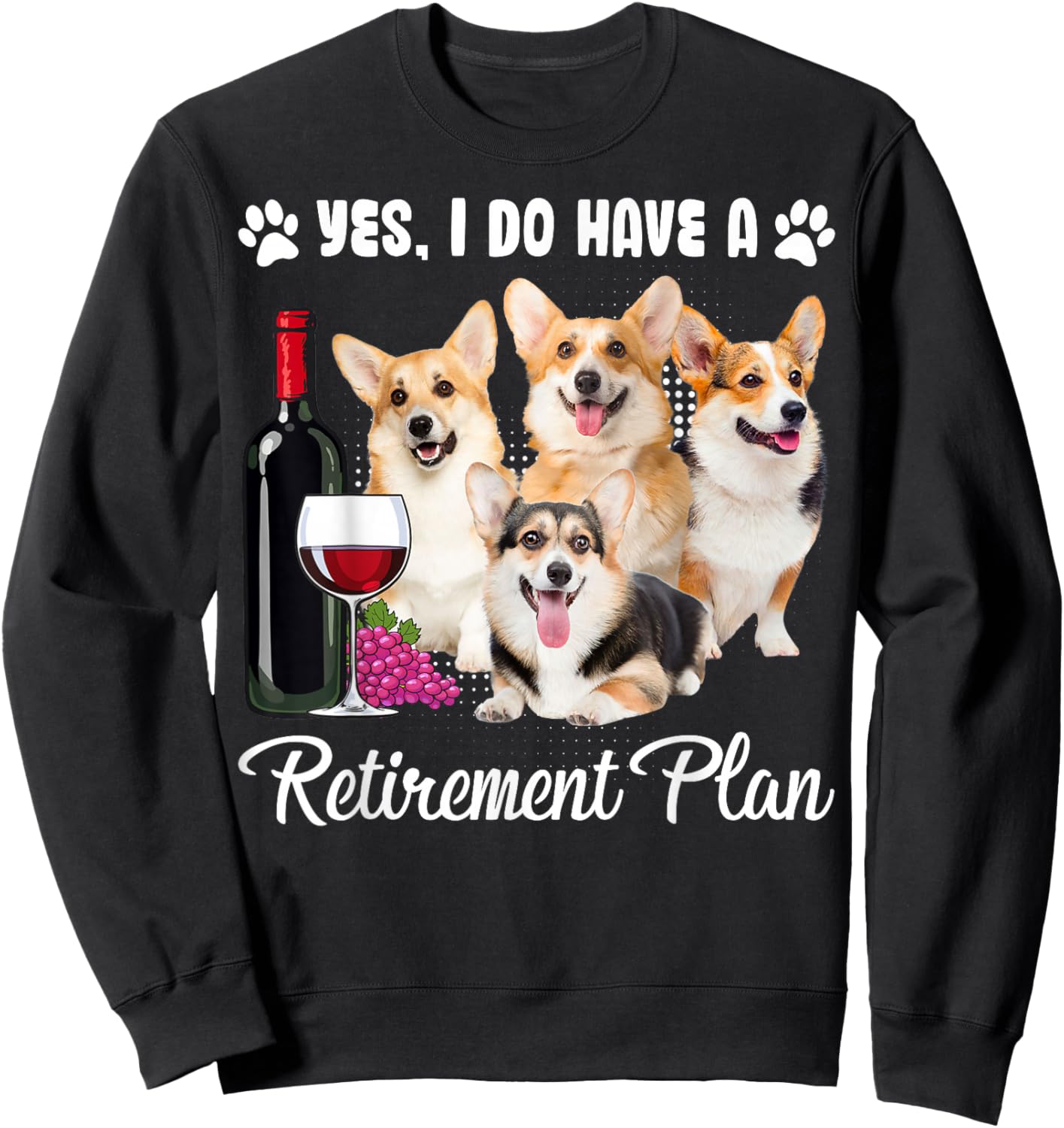 Funny Retirement Gifts For Welsh Corgi Women Men Sweatshirt - Sweatshirt | Black
