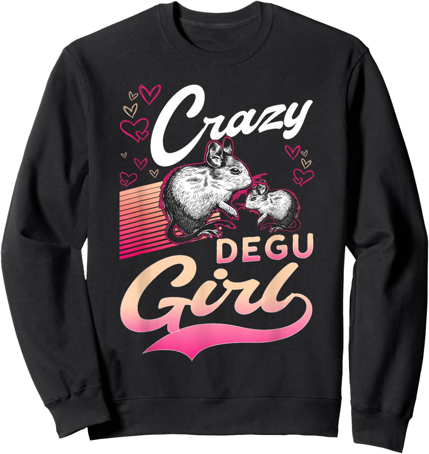 Crazy Degu Girl Degu Girl Degu Sweatshirt - Sweatshirt | Black