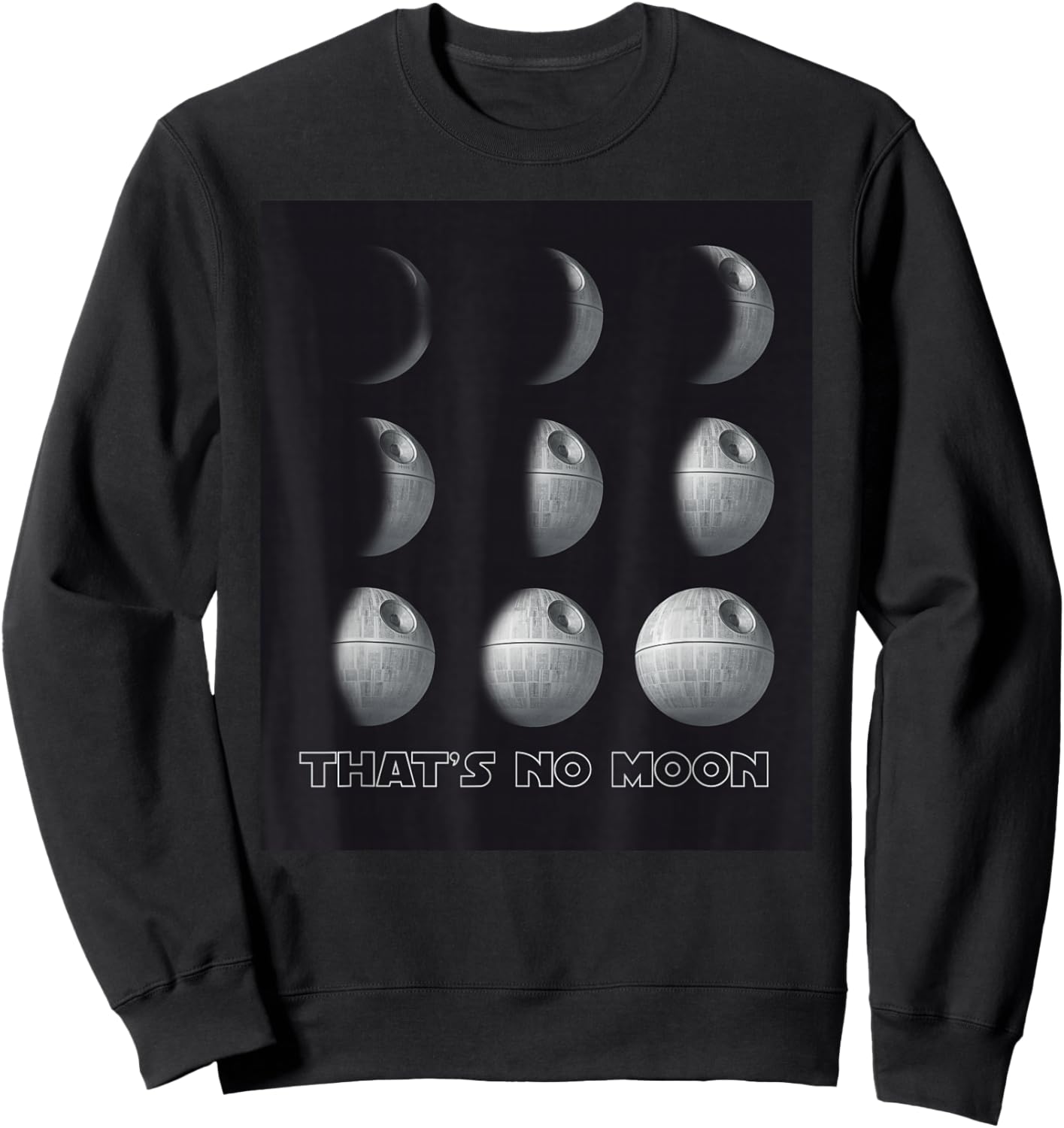Star Wars Death Star Phases of the Moon Sweatshirt - Sweatshirt | Black