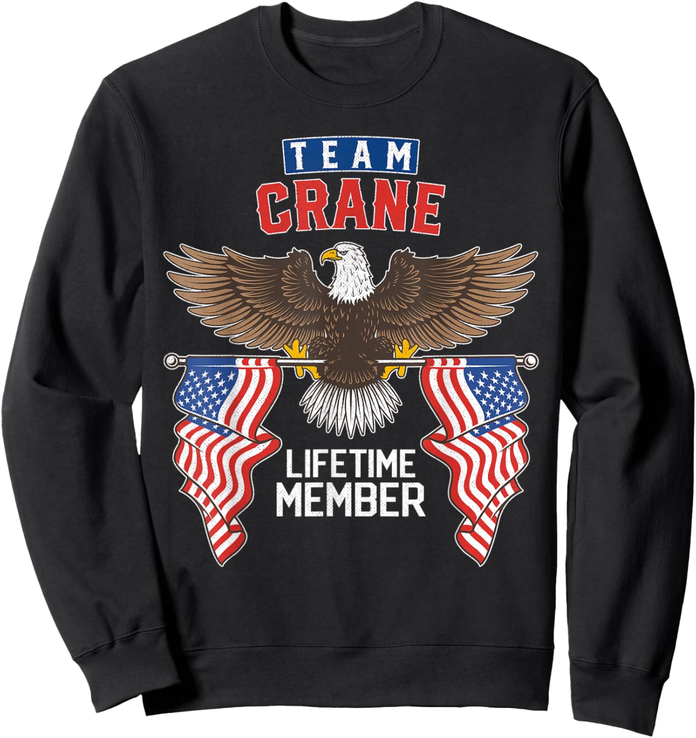 Team Crane Lifetime Member Sweatshirt - Sweatshirt | Black
