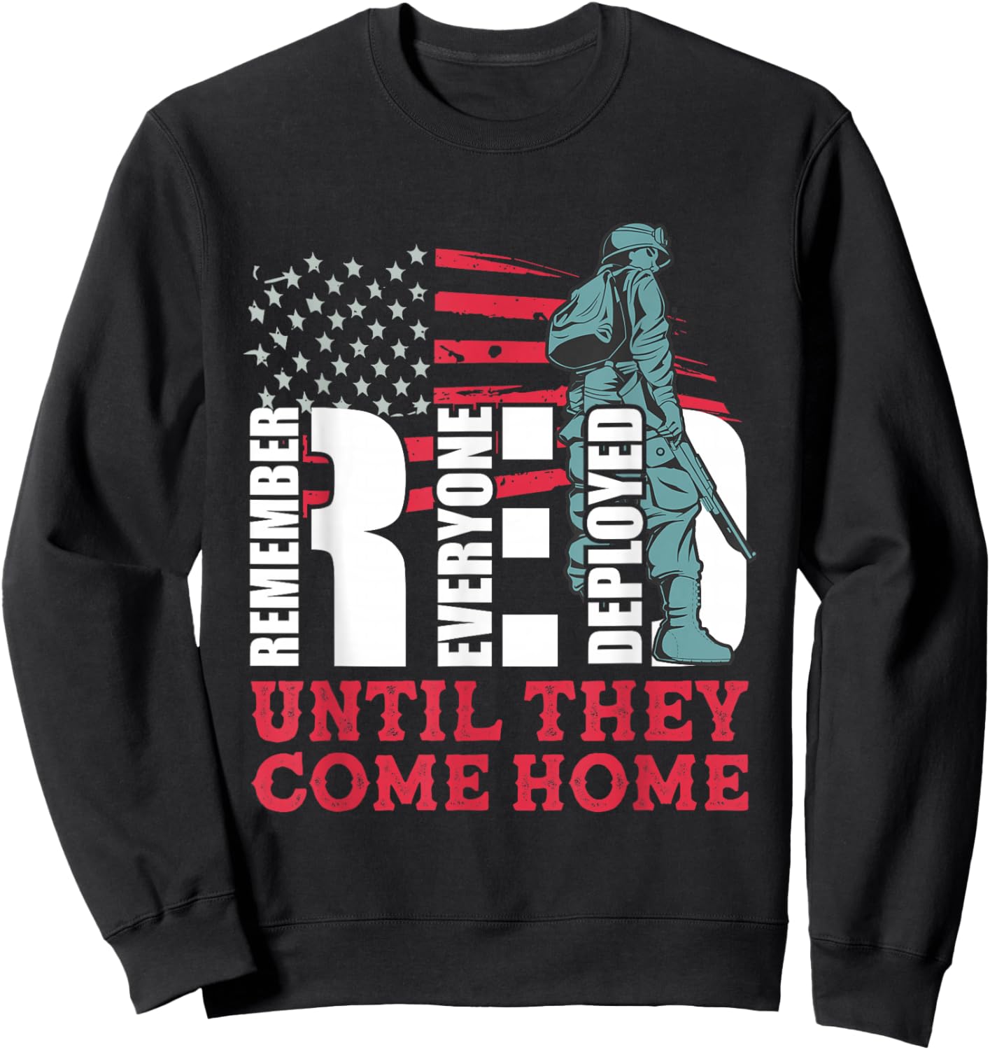 Red Friday Military Until They Come Home Army Soldier Sweatshirt - Sweatshirt | Black