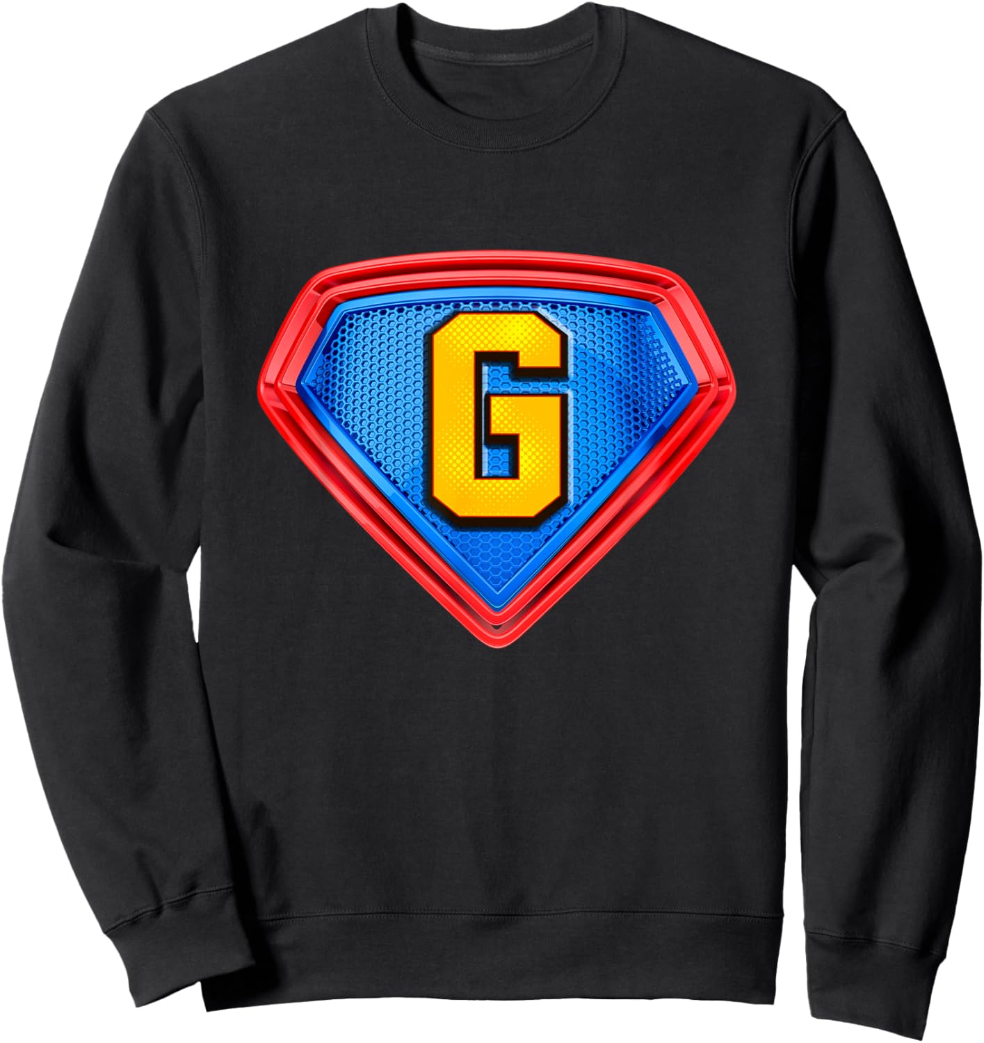 Cool Super G Alphabet Cute Initial Monogram Letter G Graphic Sweatshirt - Sweatshirt | Black