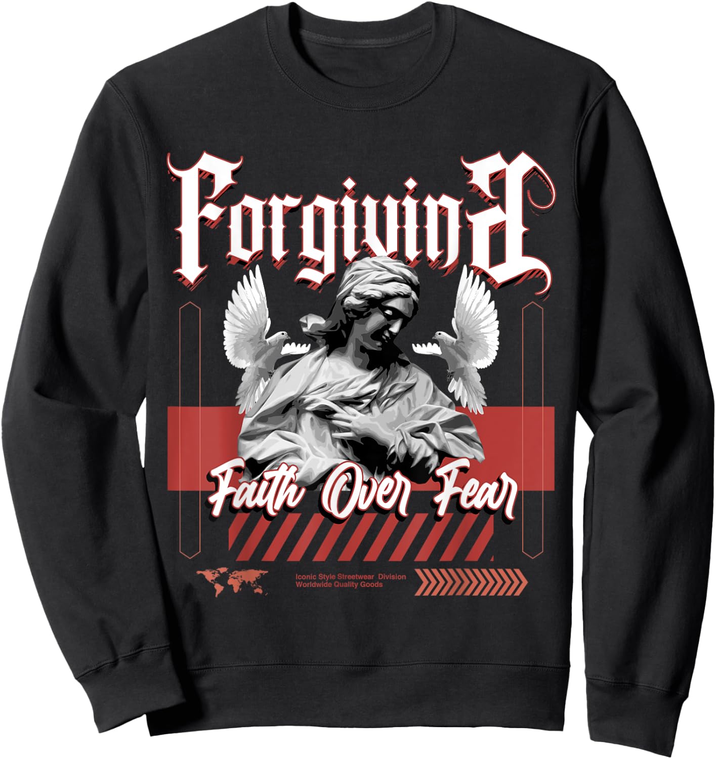 Faith Over Fear Dune Red 13s Matching Women Sweatshirt - Sweatshirt | Black