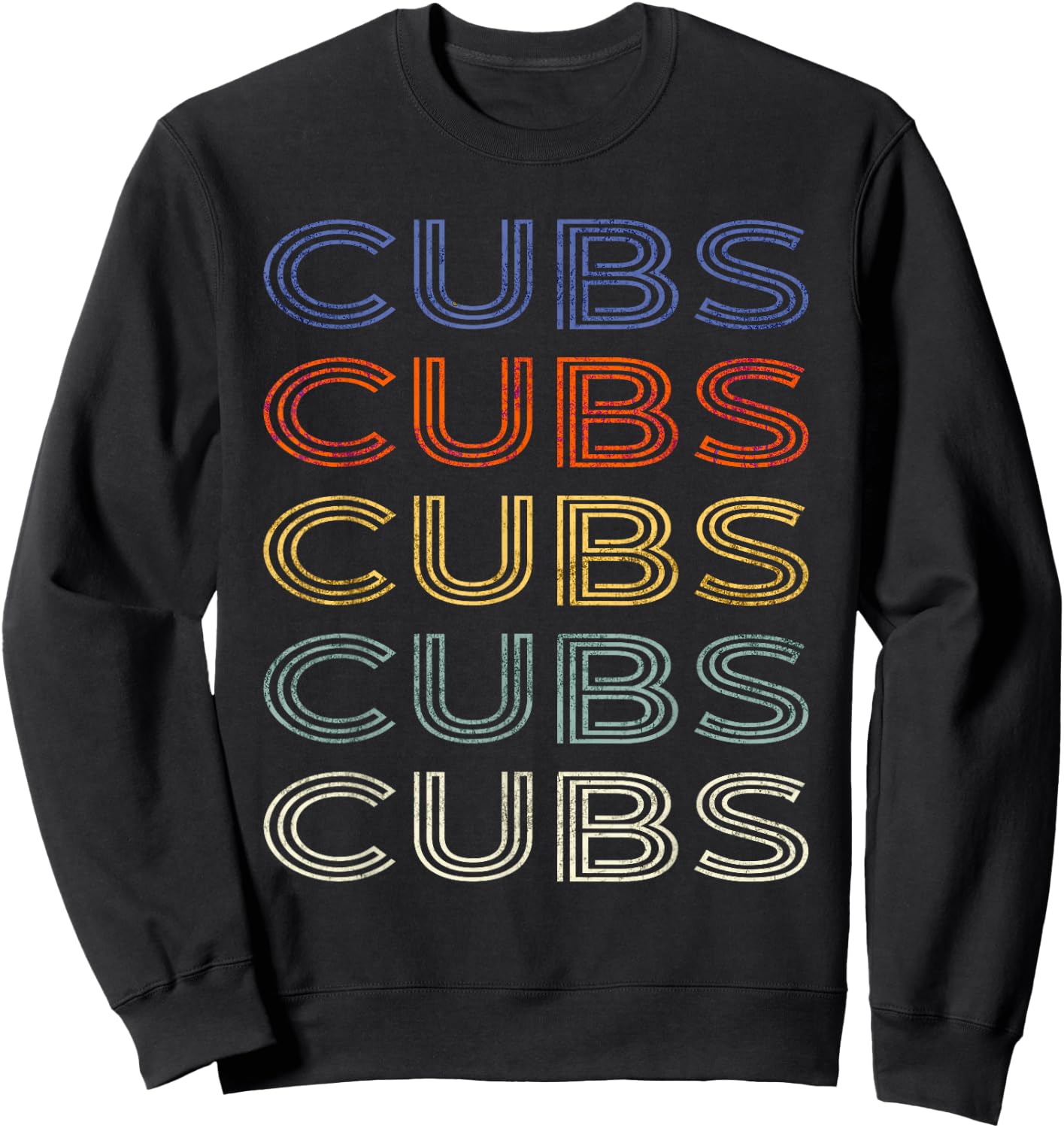 Classic Cubs Family Name Proud Personalized Vintage Costume Sweatshirt - Sweatshirt | Black