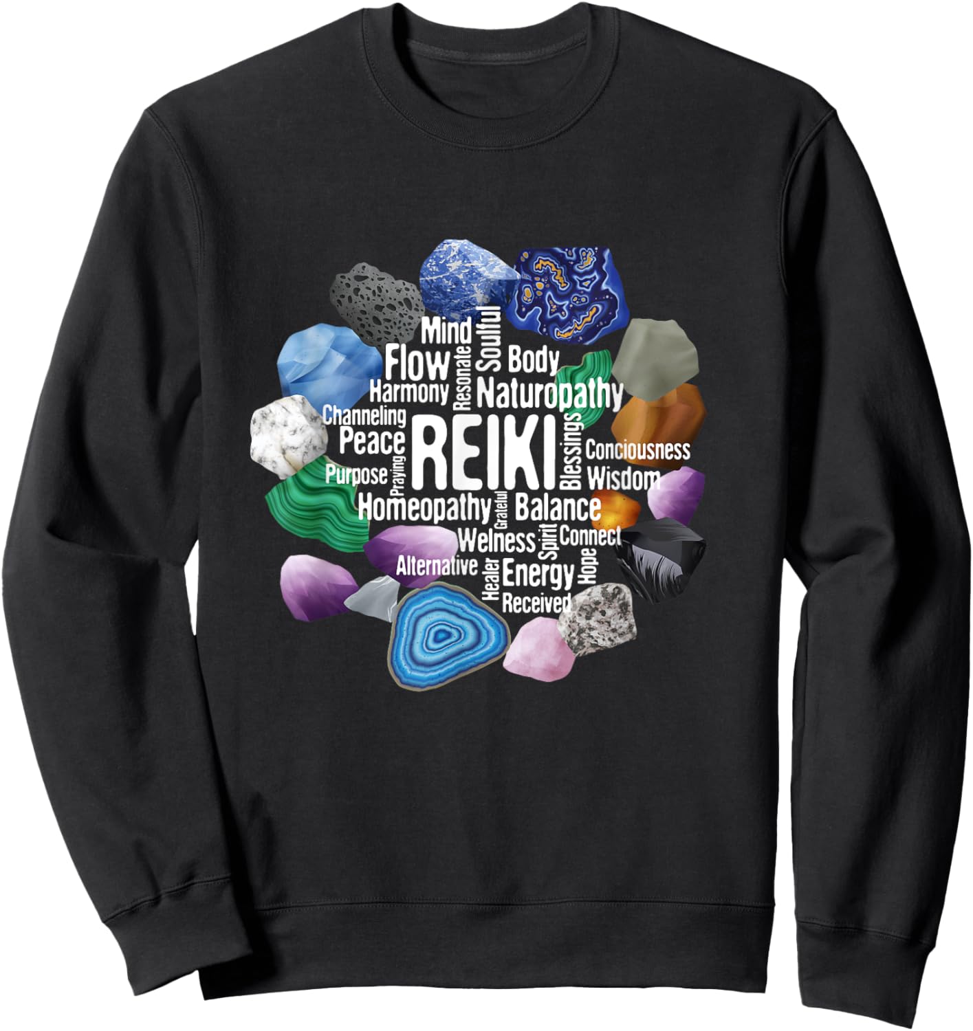 Reiki - Chakra Meditation Holistic Healer Peace Seeker Sweatshirt - Sweatshirt | Black