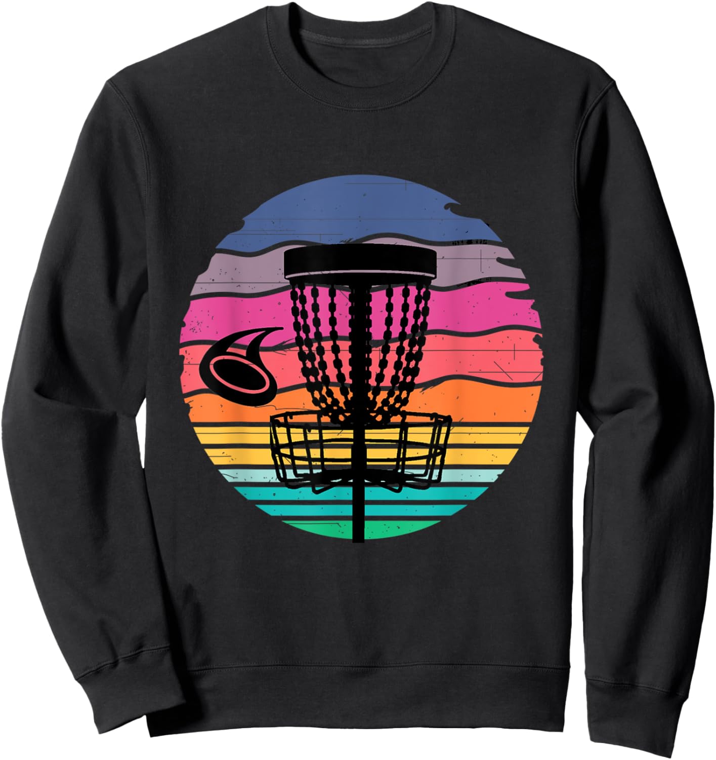 Retro Vintage Disc Golf Shirts Disc Golf Clothing Gift Sweatshirt - Sweatshirt | Black