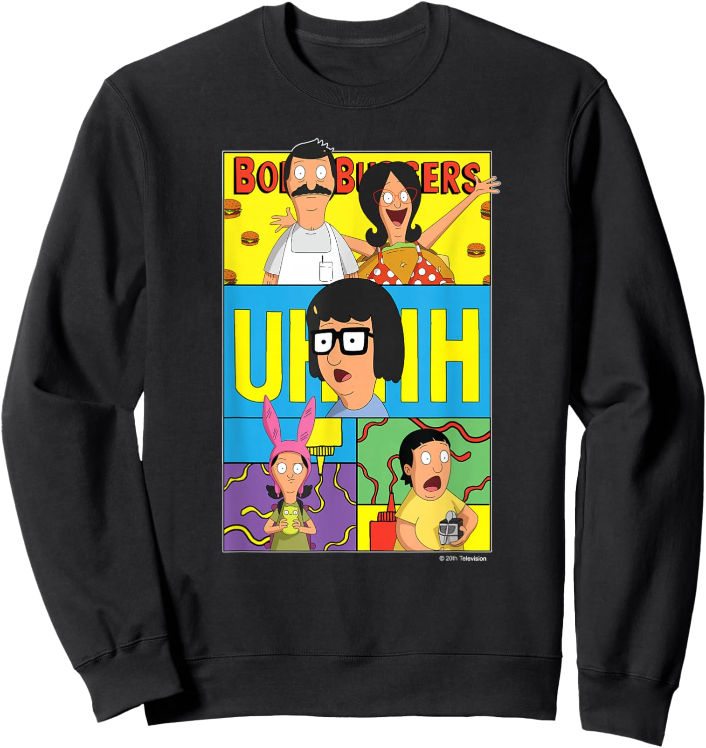 The Bob’s Burgers Movie Bob Linda Tina Louise Gene Uhhh Sweatshirt - Sweatshirt | Black