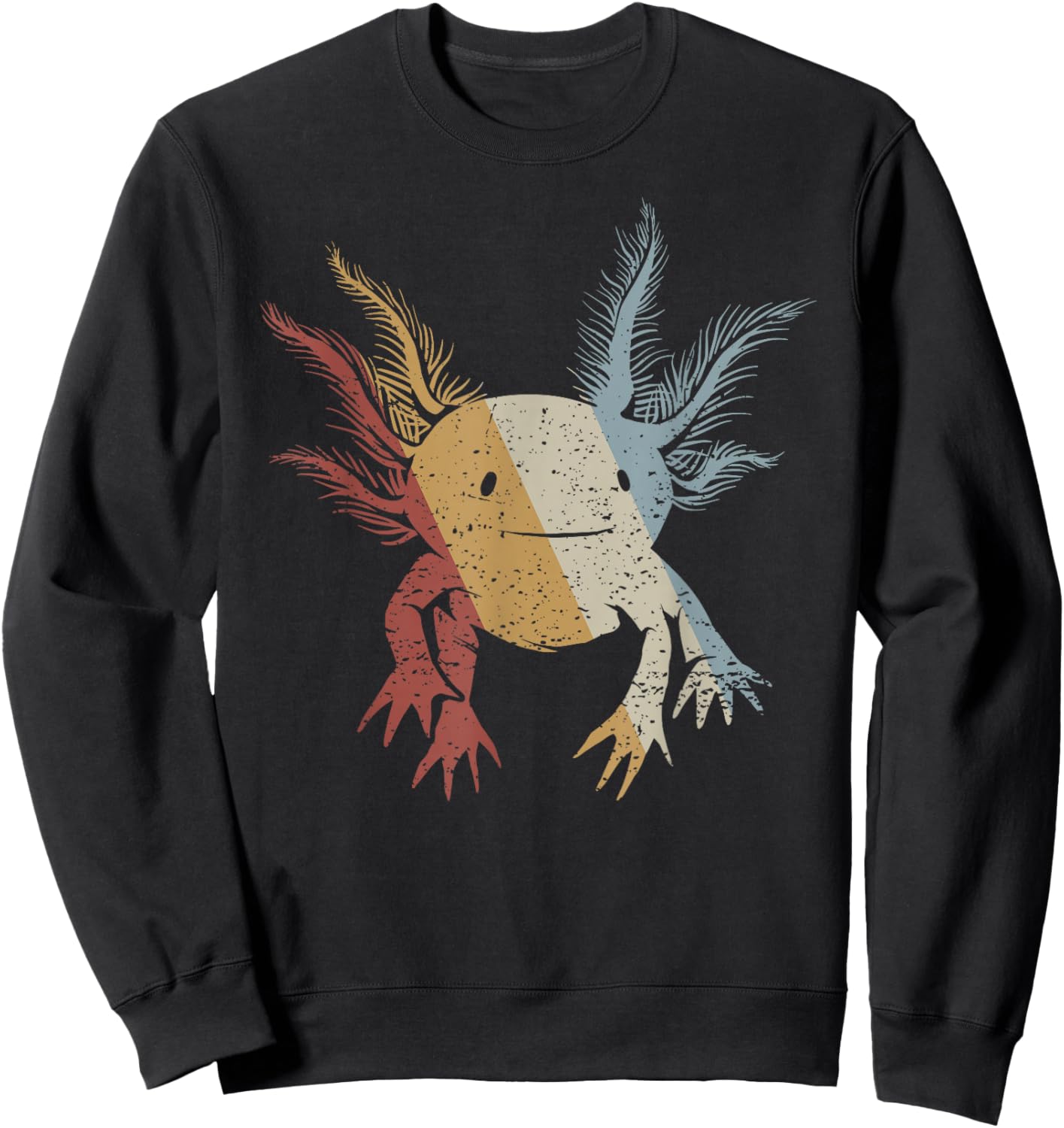 Axolotl Retro Style Vintage Sweatshirt - Sweatshirt | Black